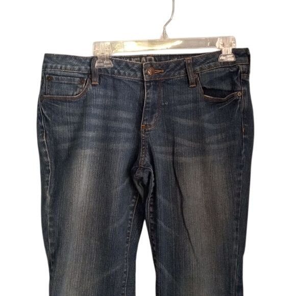 Bullhead Denim Co. Bullhead 13R Womens Newport Skinny Flare Jeans Blue Denim Di Size US 35 - 2 Thumbnail