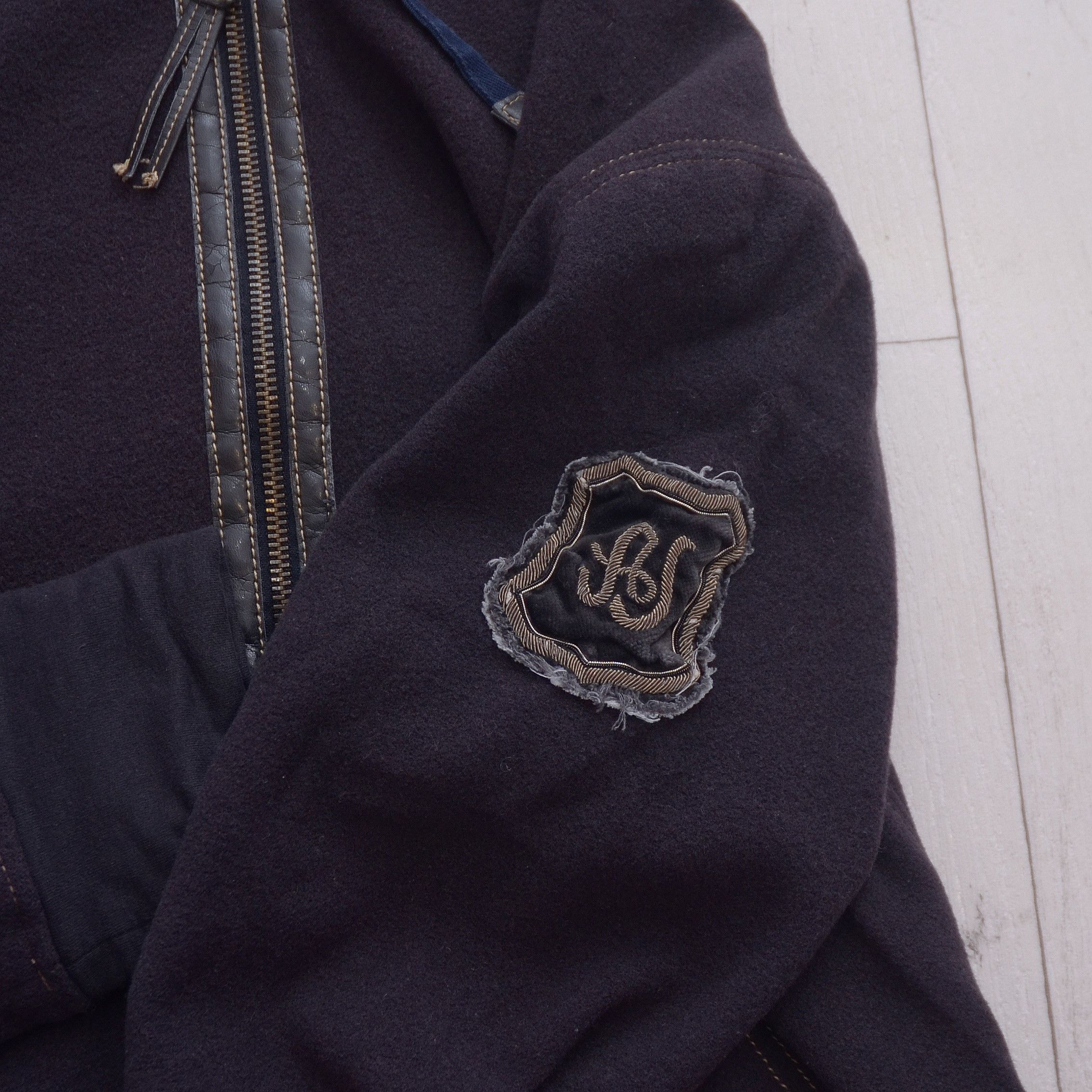 Armani × Vintage Armani Jeans AJ ANNI Size M Brown Hoodie Vintage Y2K Wool Size US M / EU 48-50 / 2 - 8 Thumbnail