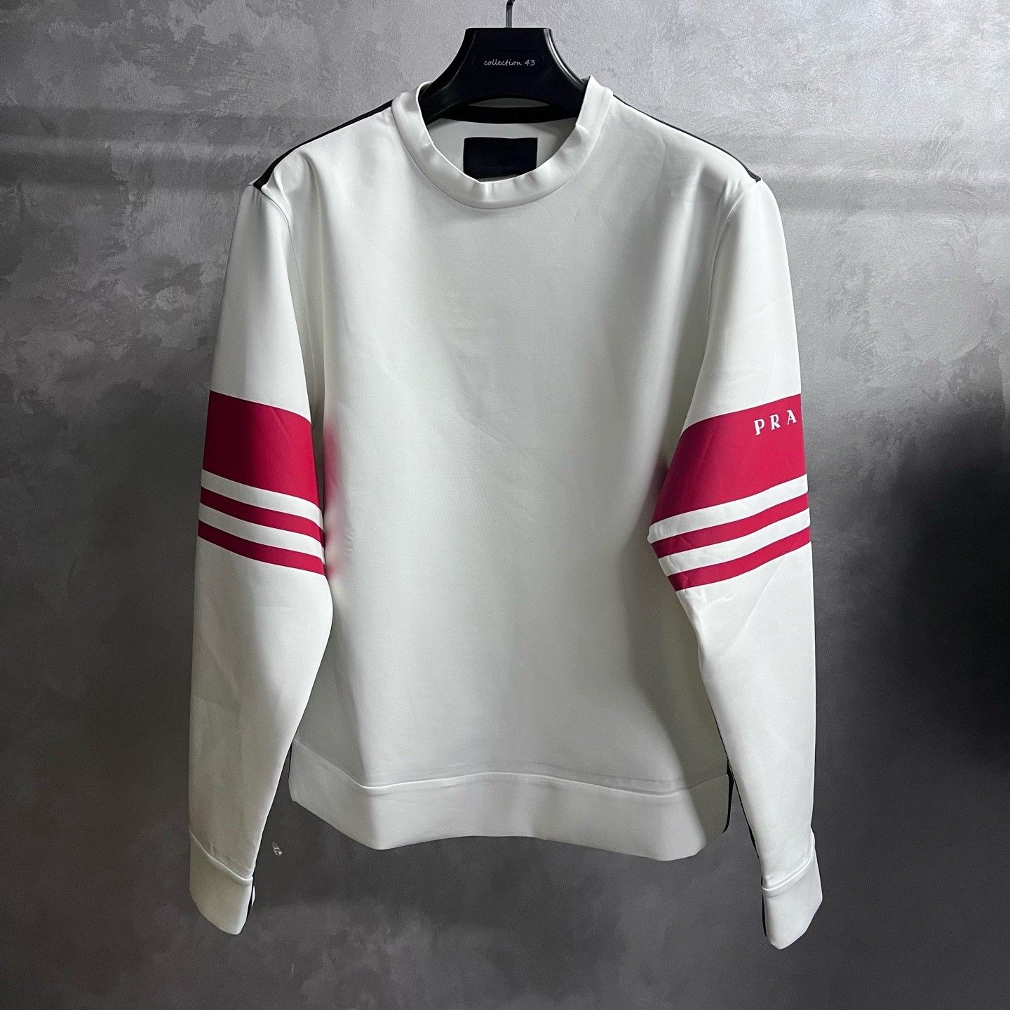 Prada Prada Retro Striped White Hoodie xl Men Size US XL / EU 56 / 4 - 1 Thumbnail
