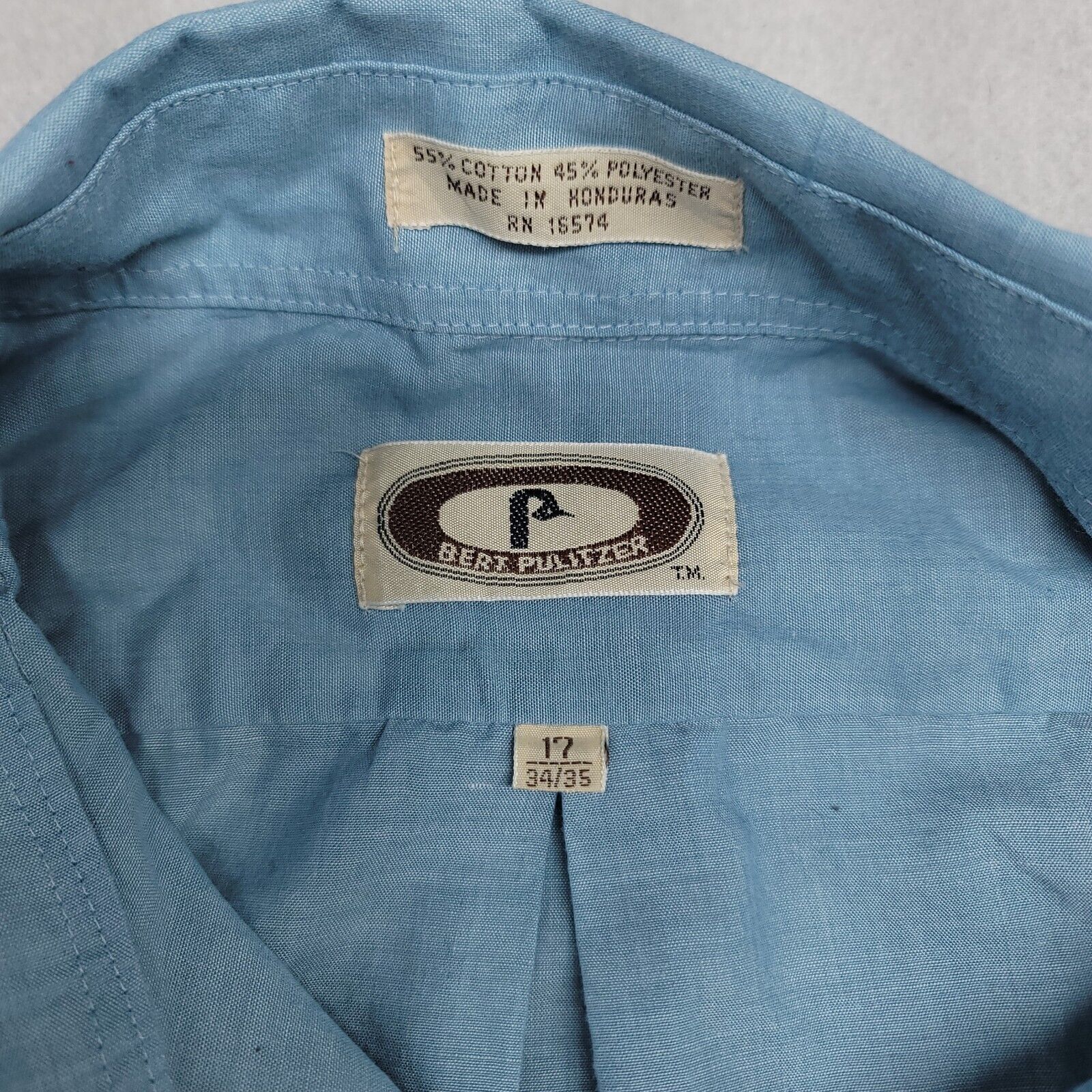Bert Pulitzer Bert Pulitzer Casual Long Sleeve Shirt Mens Size 17 Blue Size US M / EU 48-50 / 2 - 3 Thumbnail