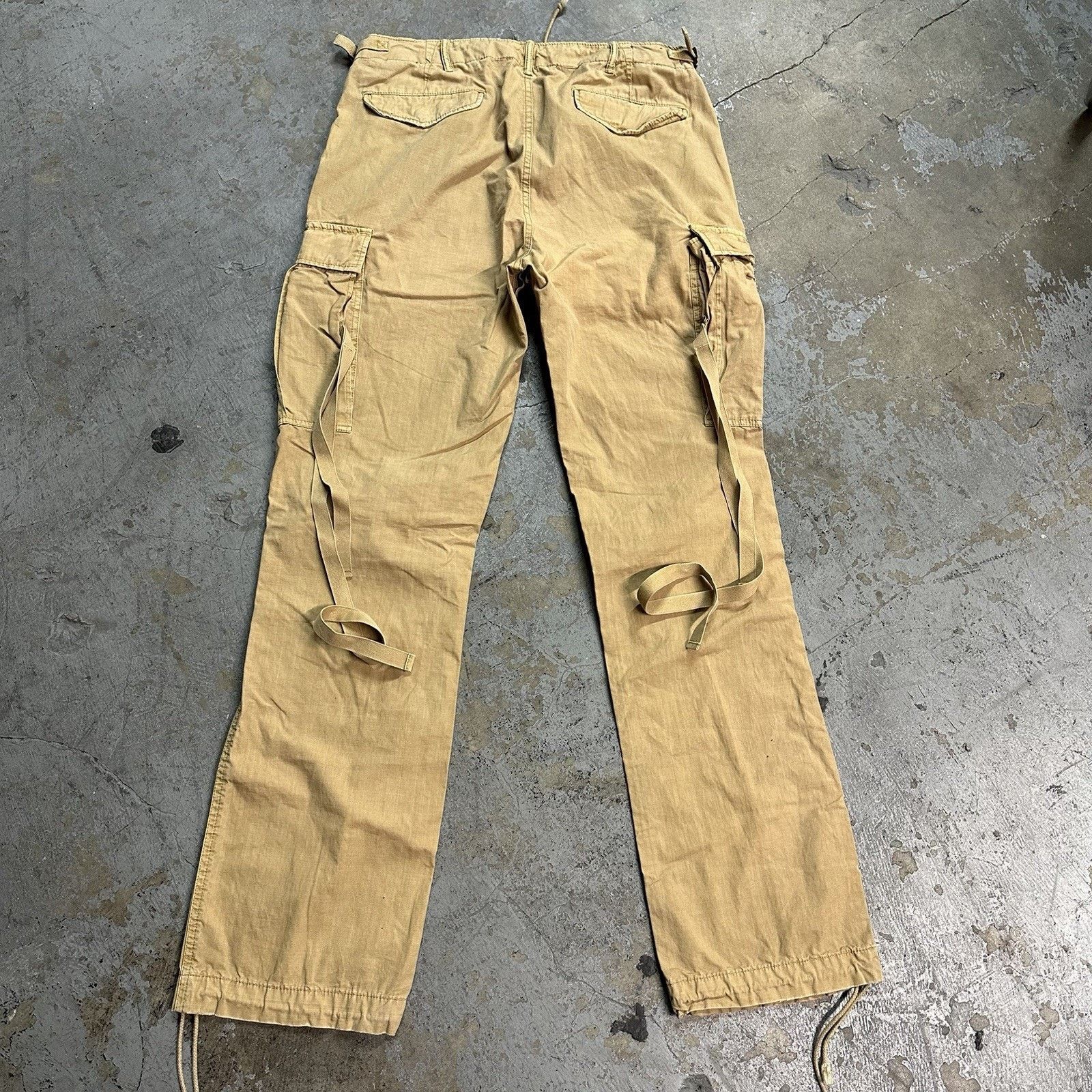 Polo Ralph Lauren × Vintage Vintage Polo Ralph Lauren Tan Cargo Pants 34x34 Army Size US 34 / EU 50 - 4 Thumbnail
