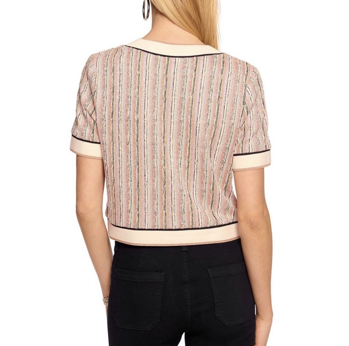 Ramy Brook NWT Ramy Brook Sterling sequined knit short-sleeve jacket S Size S / US 4 / IT 40 - 2 Thumbnail