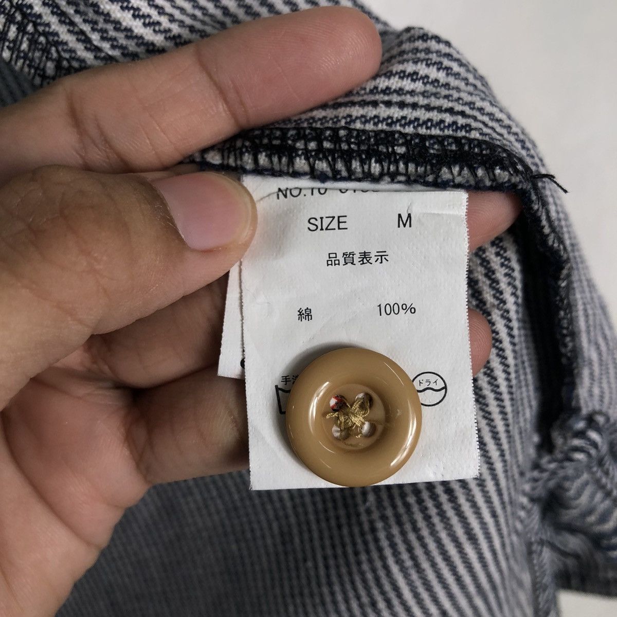 45rpm 🔥Vintage Chore Work Hickory Jacket Japan Made Issey Miyake Size US M / EU 48-50 / 2 - 18 Thumbnail