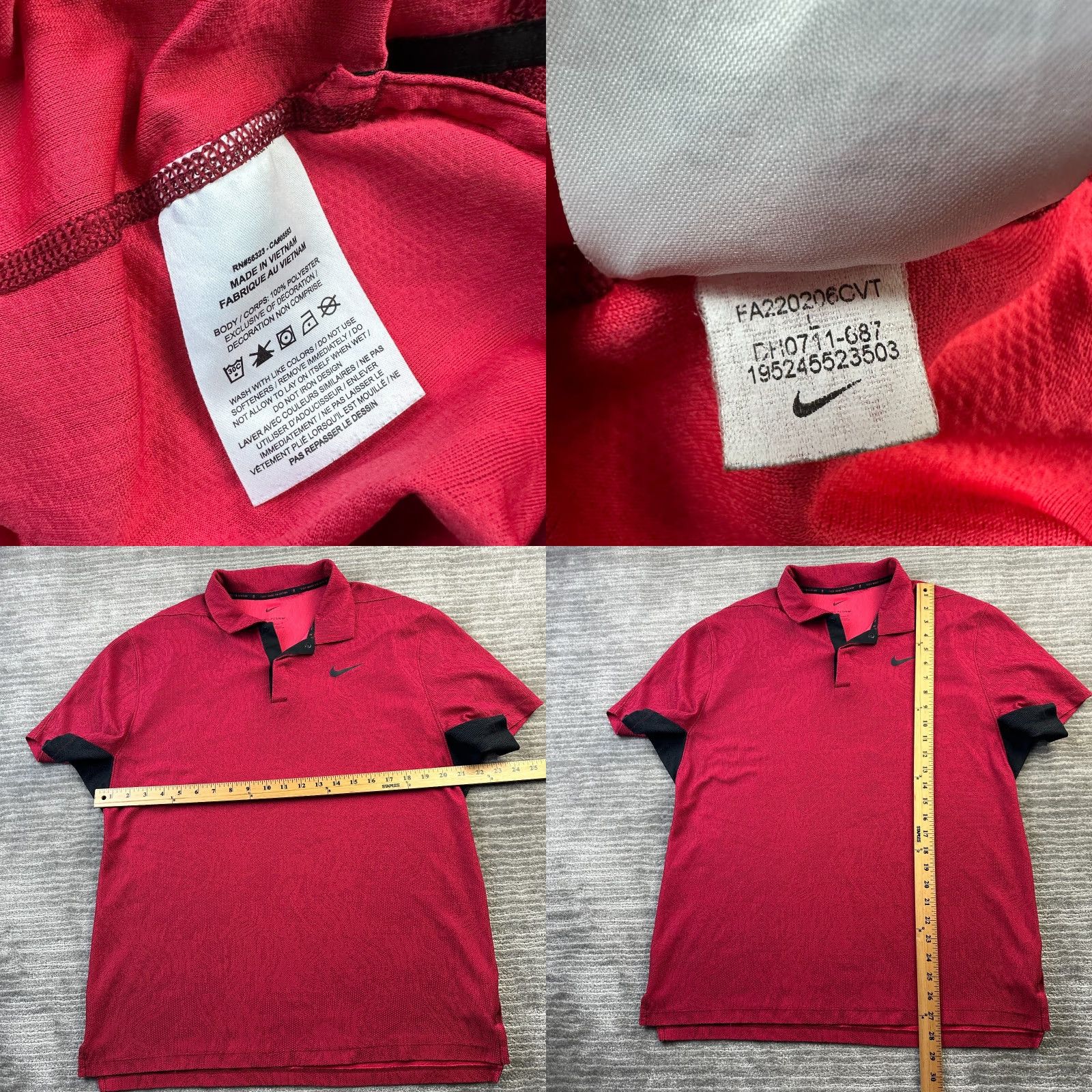 Nike Nike Tiger Woods Polo Shirt Mens Large Red Dri Fit Jacquard Golf Shirt Polo Shirt Nike Dri-Fit Geometric Short Sleeve Casual Activewear 90s? Size US L / EU 52-54 / 3 - 8 Thumbnail