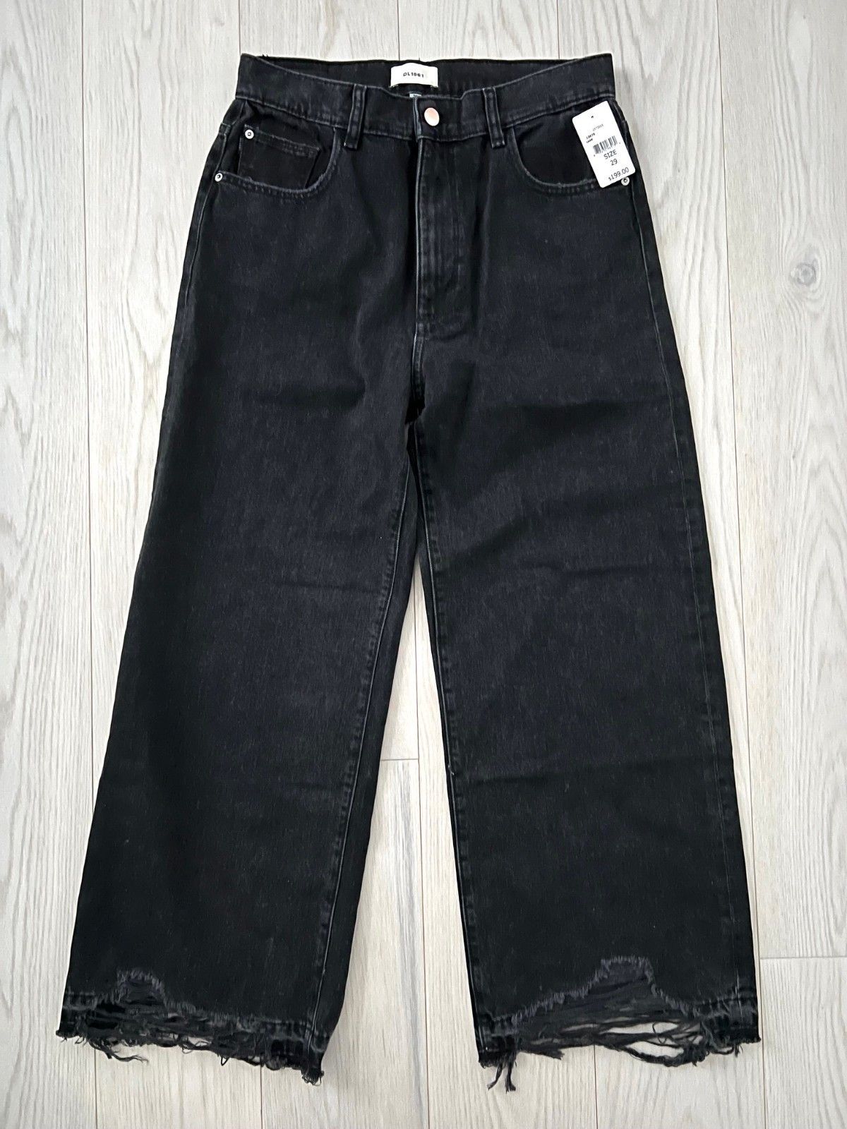 DL1961 DL1961 Lark Hepburn High Rise Wide Leg Jeans Black ( 29 ) Size 29" - 5 Thumbnail