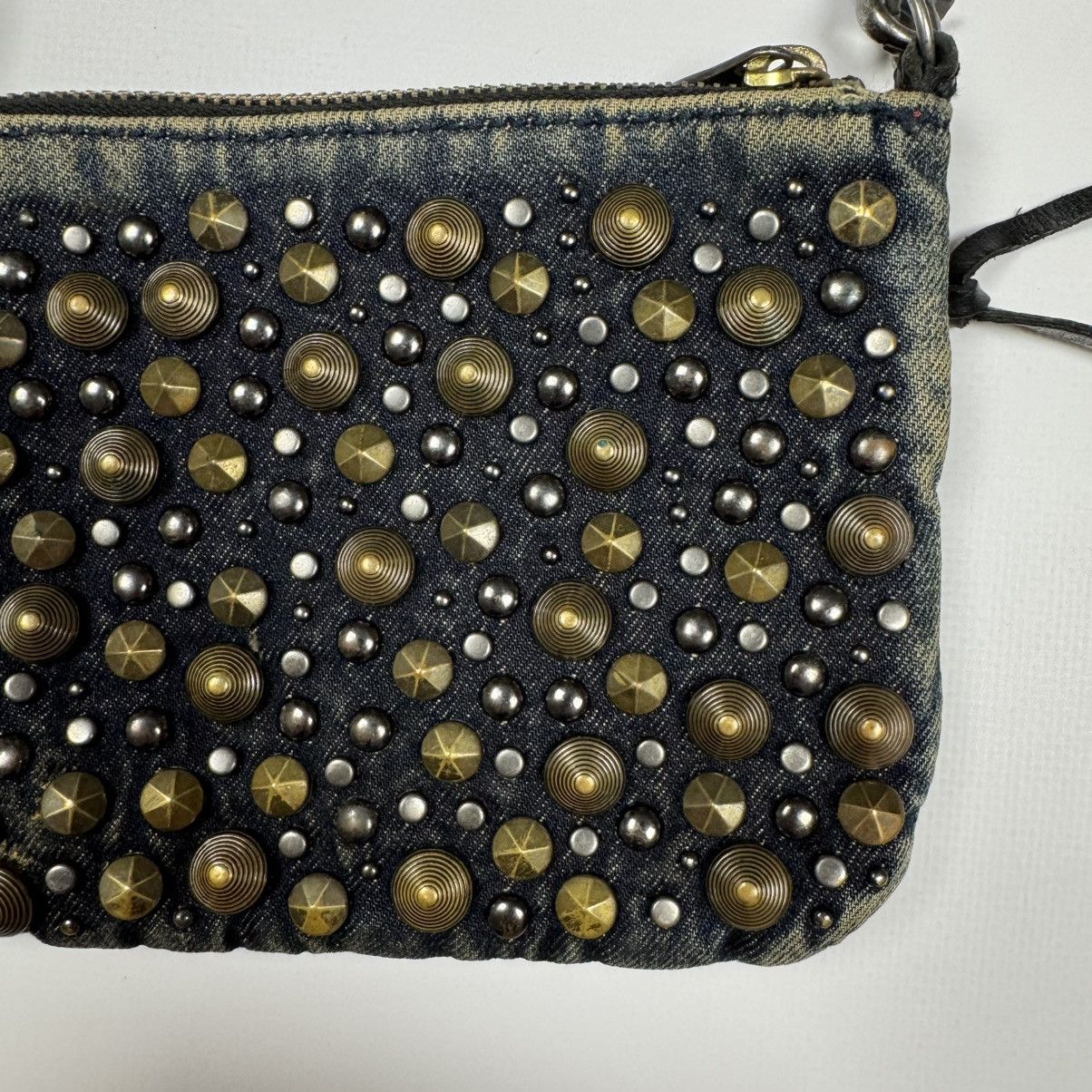 Diesel Vintage Y2K Diesel Metal Rhinestones Denim Small Bag Rare Size ONE SIZE - 14 Thumbnail