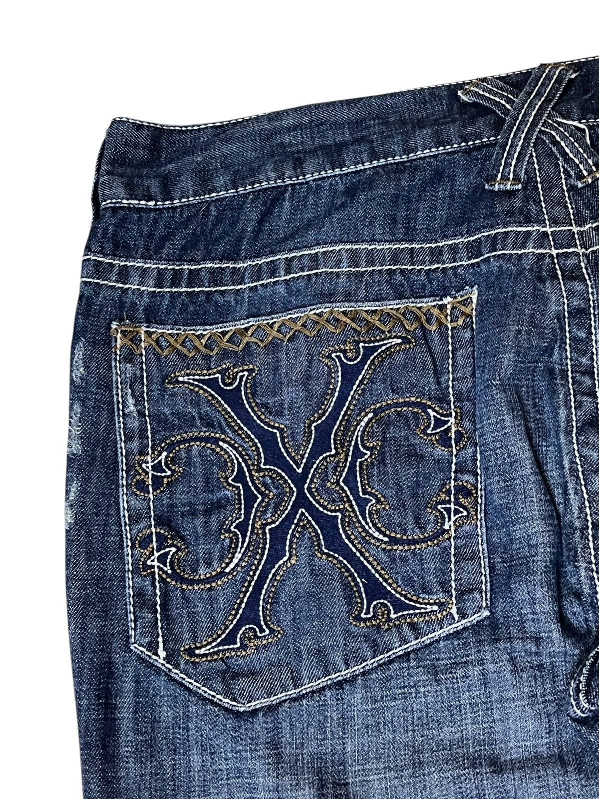 Japanese Brand ARCHIVE JAPANESE CULTURE EXTREME COUTURE STRAIGHT CUT JEANS Size US 37 - 9 Thumbnail