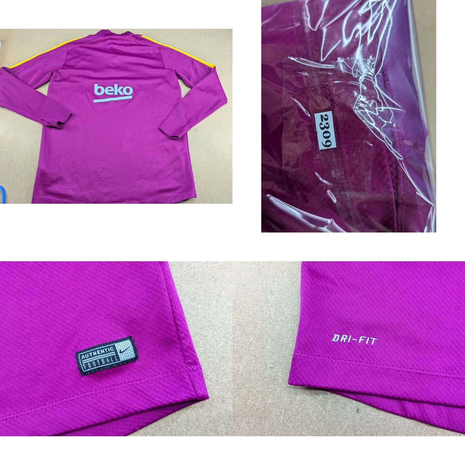 Nike Nike Barcelona Drill Top Football Training Mens M Purple Shirt Size US M / EU 48-50 / 2 - 9 Thumbnail