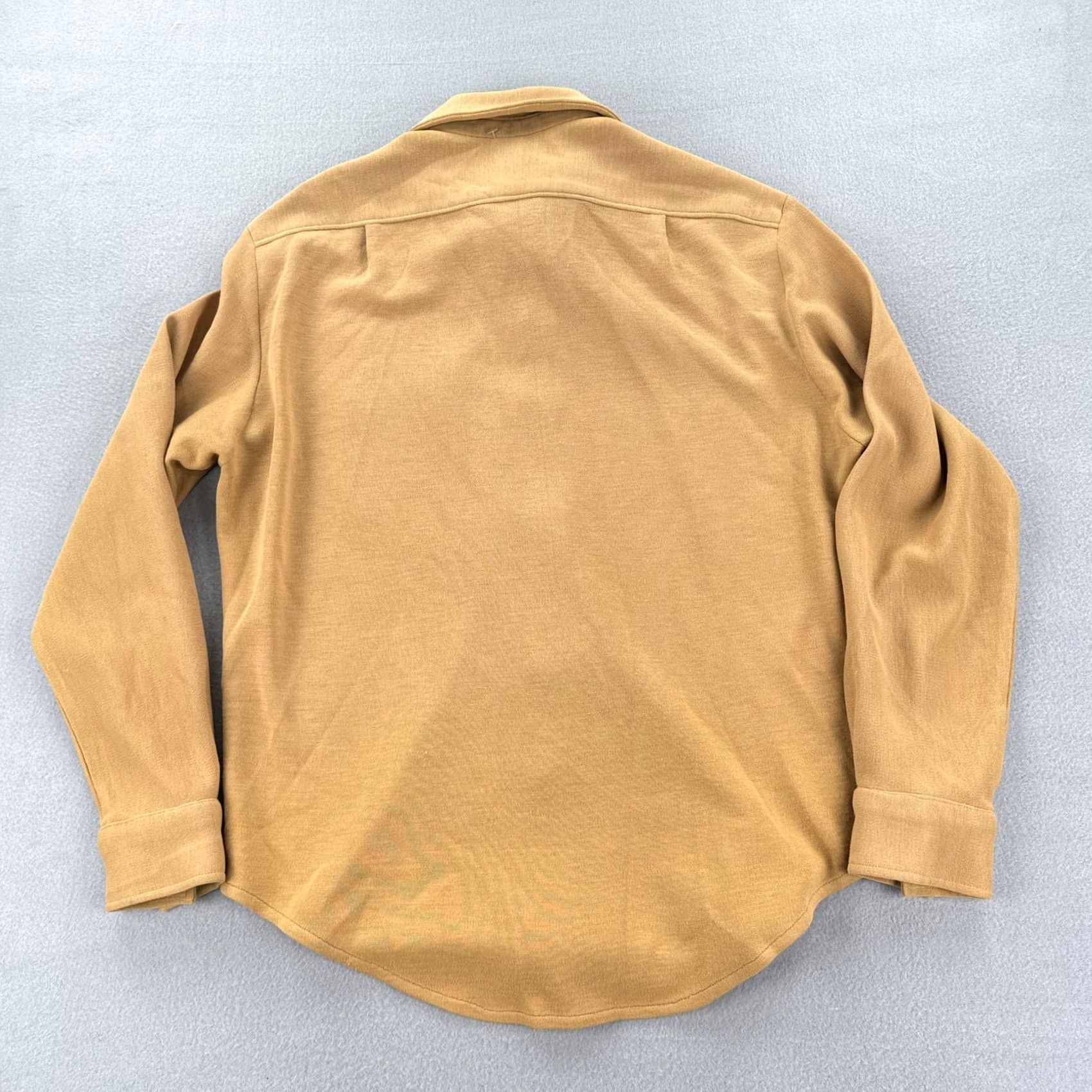 Vintage VINTAGE Wool Button Shirt Mens Large Brown Long Sleeve Workwear Distressed 70s US Army Mens Large Brown Long Sleeve Wool Button Shirt Size US L / EU 52-54 / 3 - 6 Thumbnail