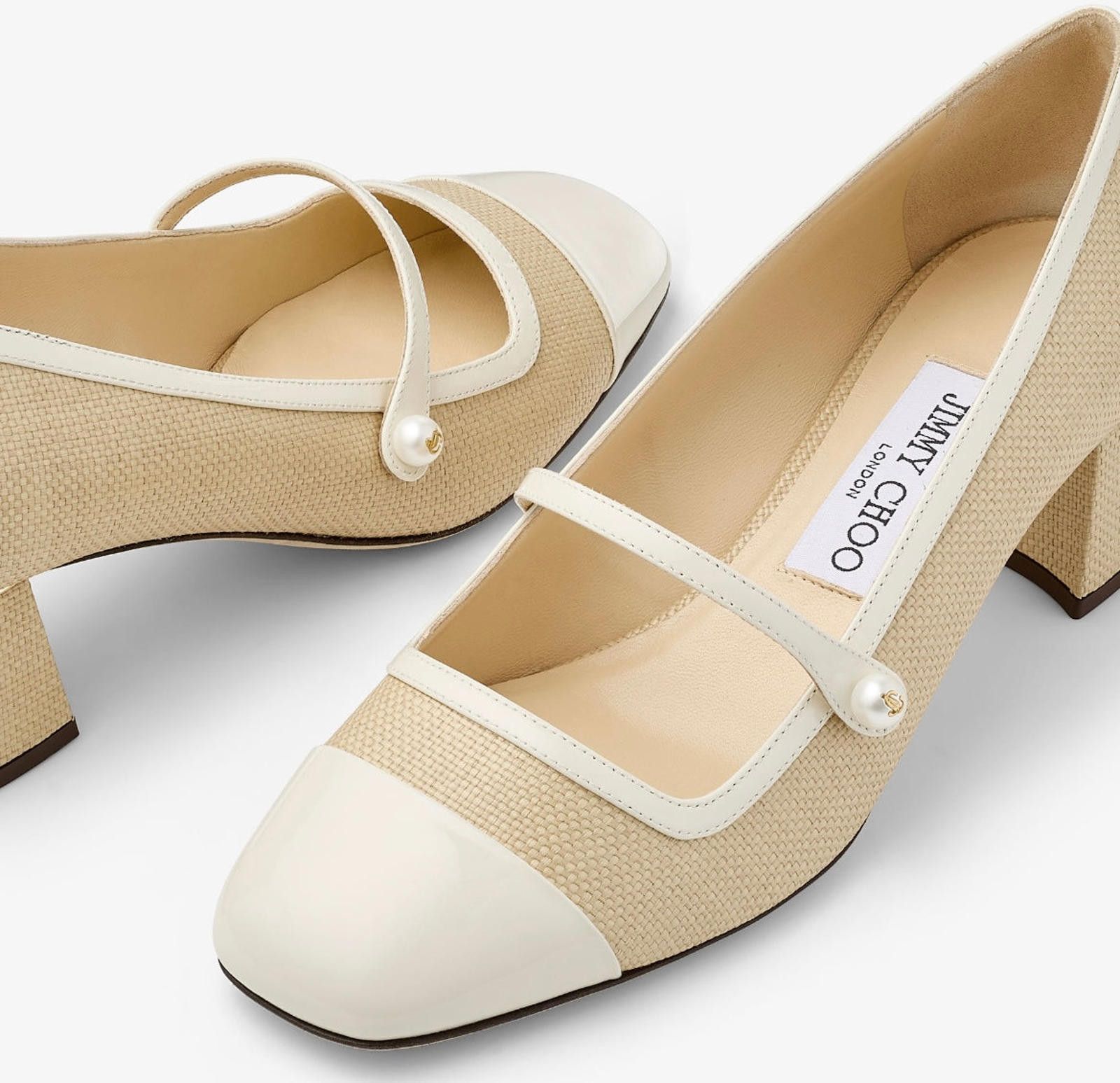 Jimmy Choo Jimmy Choo Elisa Raffia Pumps Size US 7.5 / IT 37.5 - 3 Thumbnail