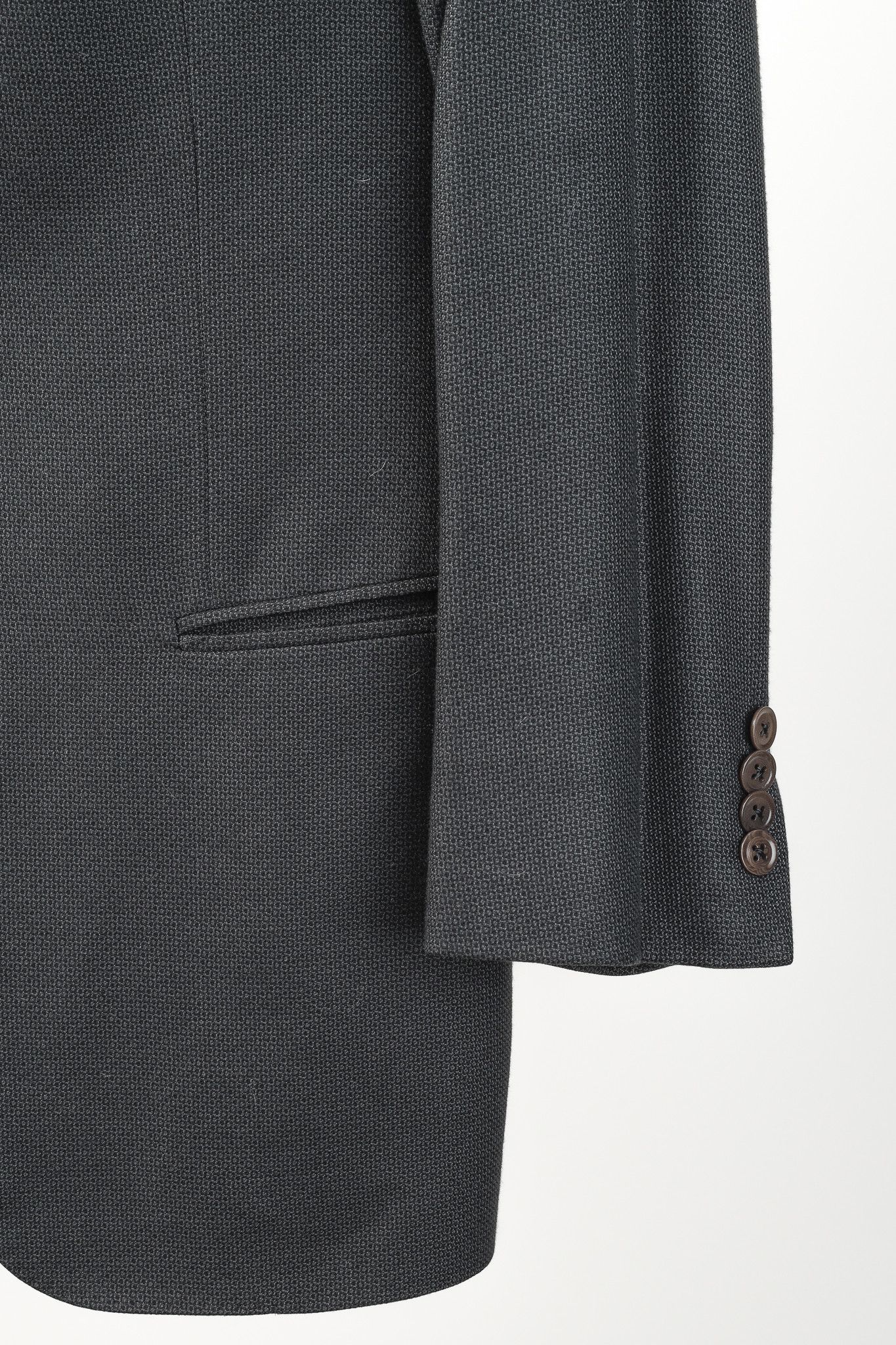 Armani Collezioni Armani Collezioni Grey Micro-Dot Tailored Blazer Size 36R - 5 Thumbnail