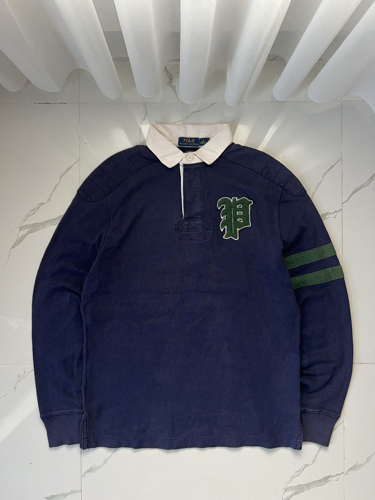 Polo Ralph Lauren × Vintage 90’s POLO RALPH LAUREN BIG BACK LOGO SUNFADED LONGSLEEVE TEE Size US S / EU 44-46 / 1 - 1 Thumbnail