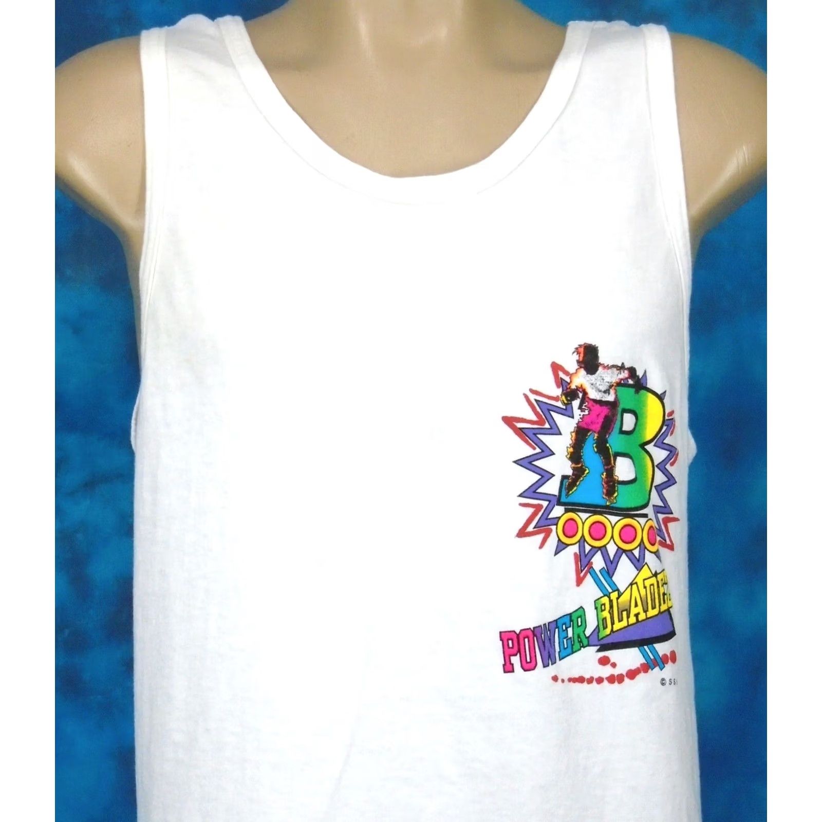 Vintage VINTAGE POWER BLADE SURF GEAR TANK TOP T-Shirt MEDIUM 80s 90s Men White Shirt Mens Size US M / EU 48-50 / 2 - 2 Thumbnail