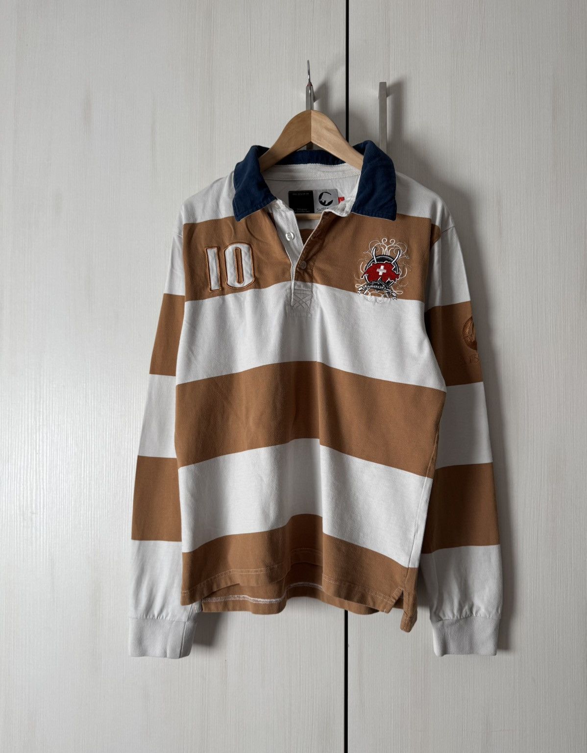 K-Swiss Vintage Swiss Bull rugby polos long-shirts mens size L Size US L / EU 52-54 / 3 - 1 Thumbnail