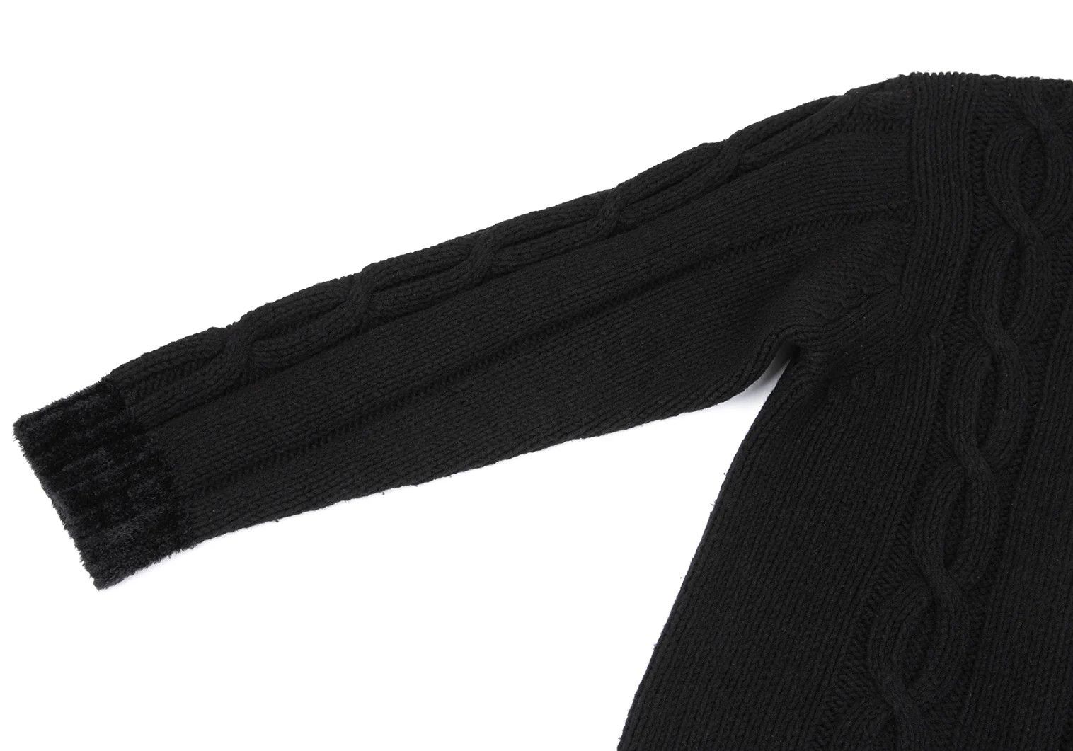 Jean Paul Gaultier Wool Blend Cable Knit Sweater in Black, Size F Size US M / EU 48-50 / 2 - 4 Thumbnail
