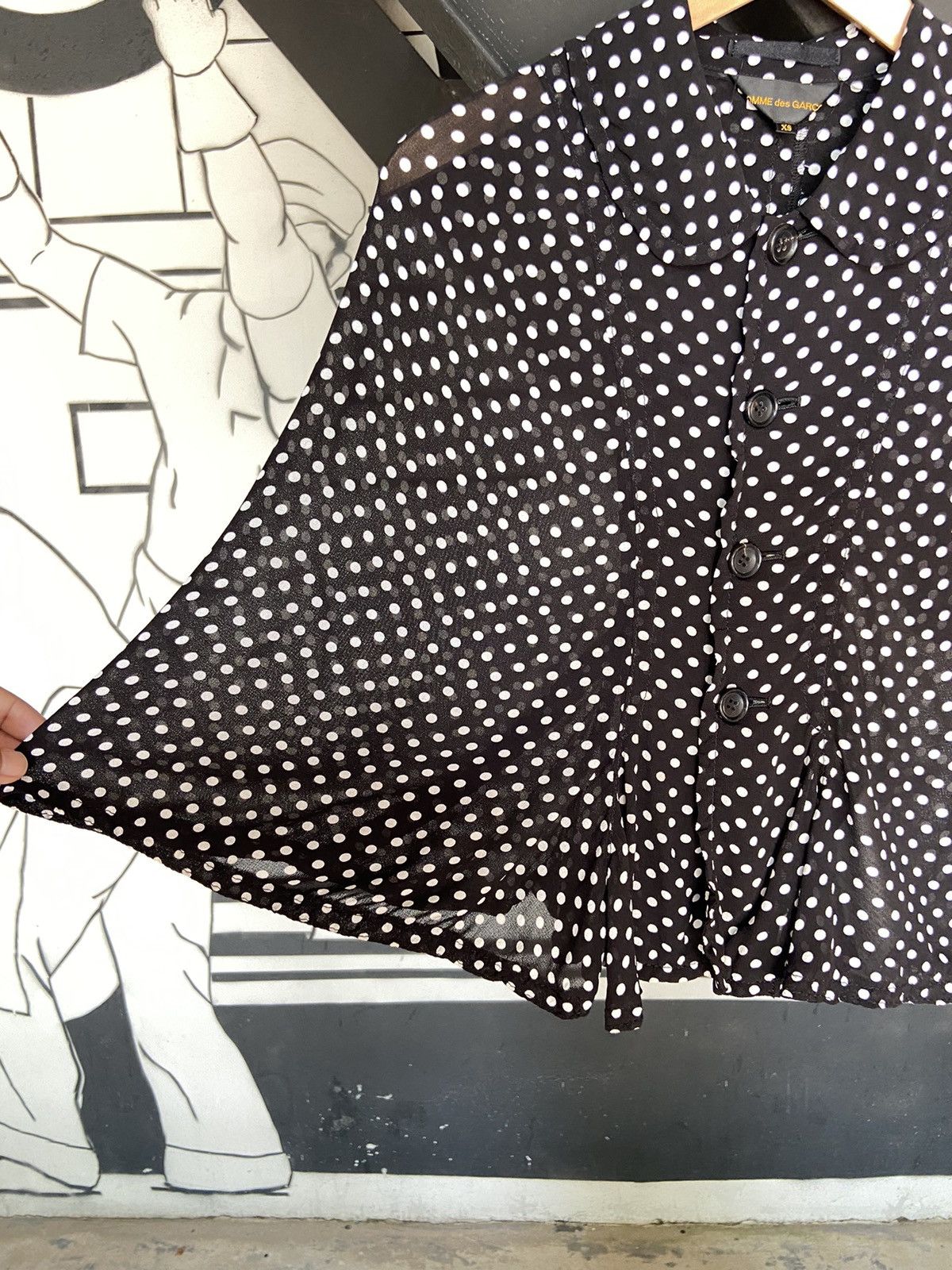 Comme des Garcons Comme des Garcons • mini polka dots cape shirt Size XS / US 0-2 / IT 36-38 - 7 Thumbnail