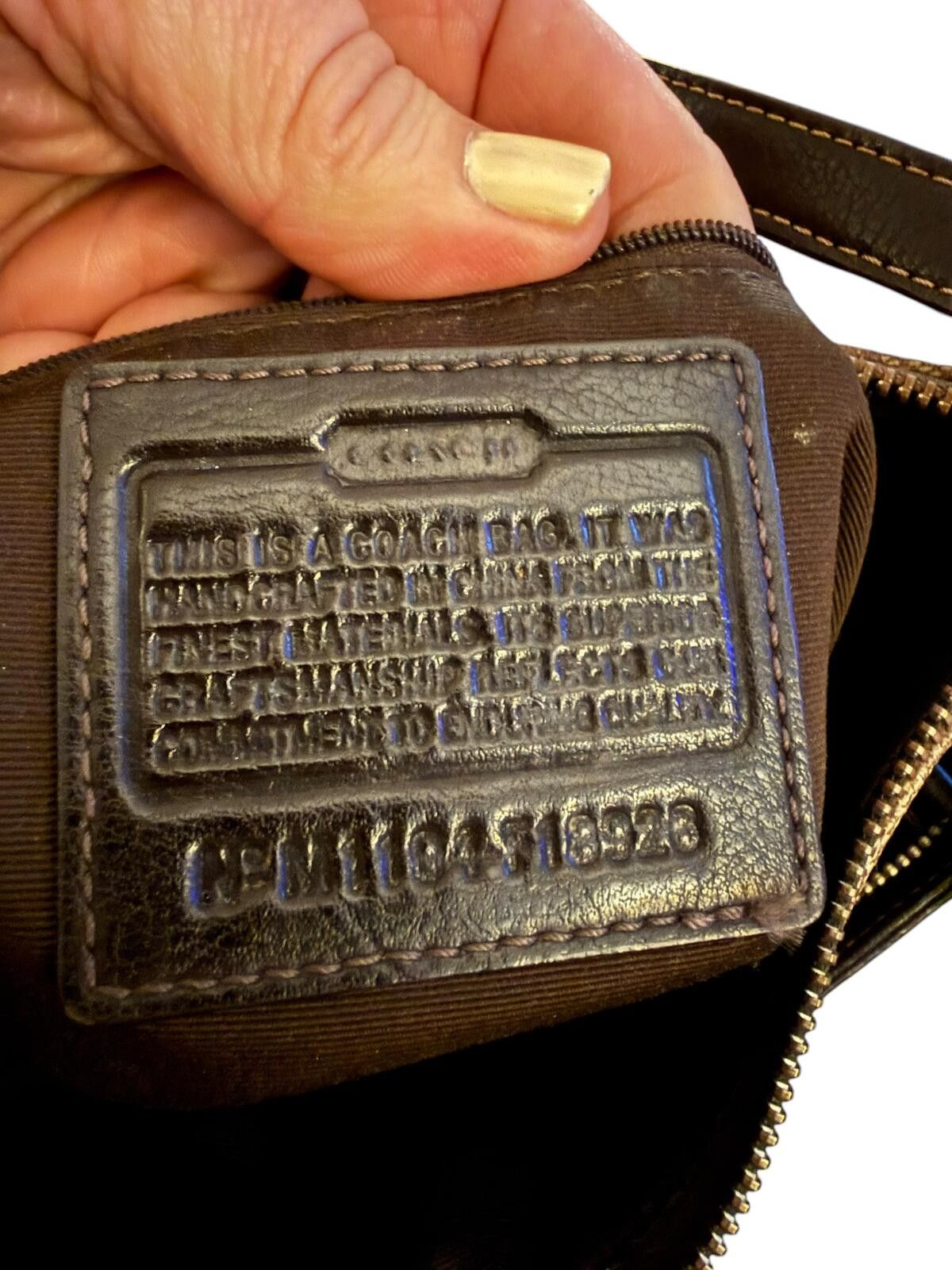 Coach Coach Signature Brown Crossbody Bag with Black Leather Trim Size ONE SIZE - 7 Thumbnail