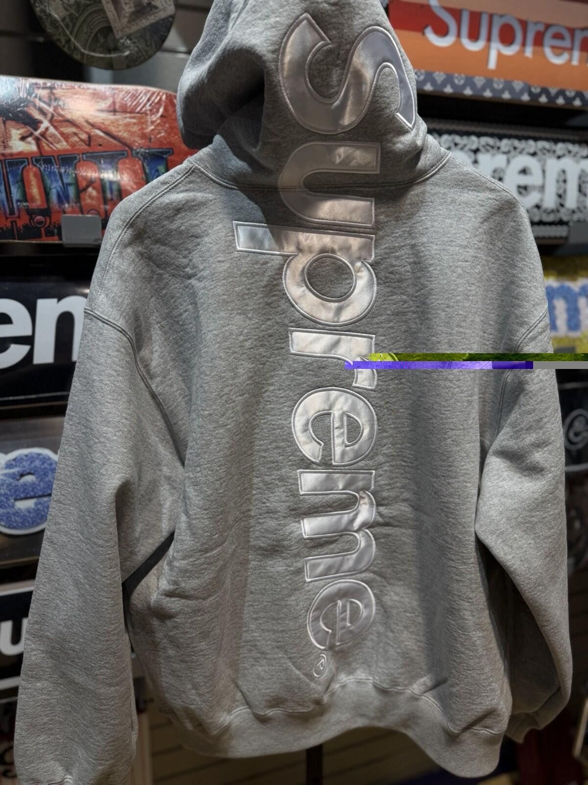 Supreme Large - Supreme Satin Appliqué Hooded Sweatshirt SS26 New Size US L / EU 52-54 / 3 - 8 Thumbnail