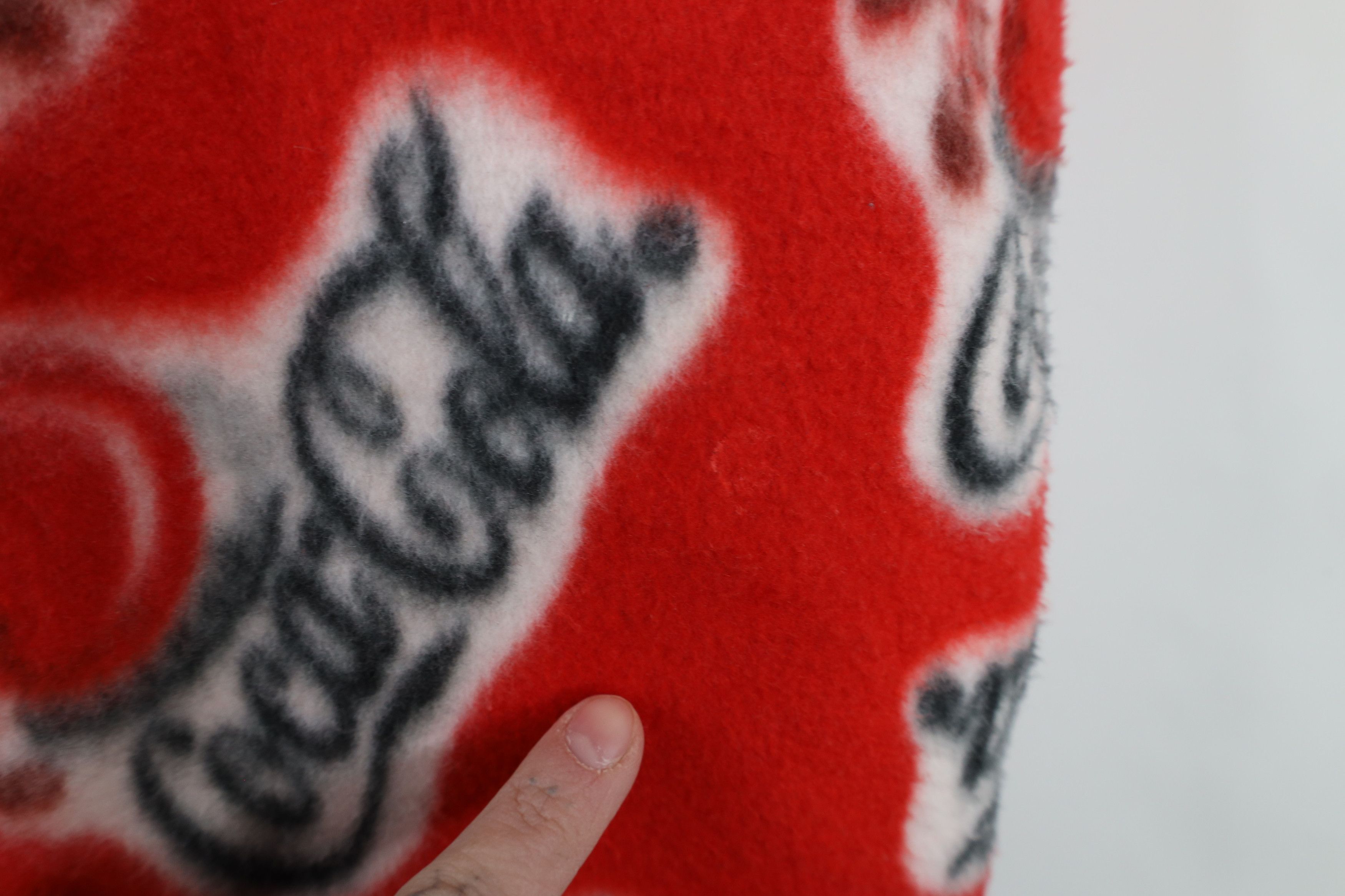 Vintage Vintage 90s Coca Cola Over Print Full Zip Fleece Jacket Red Size XXL / US 16-18 / IT 52-54 - 4 Thumbnail