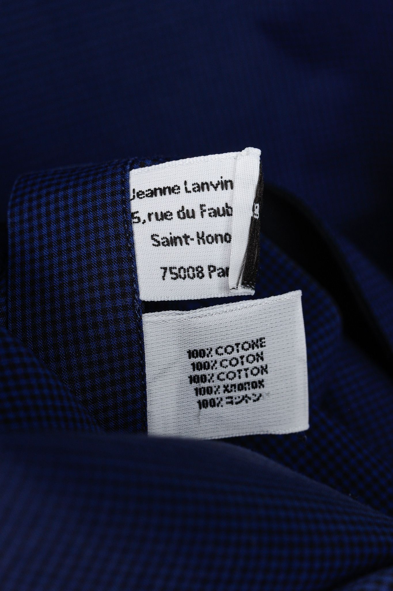 Lanvin Lanvin Blue Check Cotton Poplin Button-Up Shirt Size US XXL / EU 58 / 5 - 9 Thumbnail