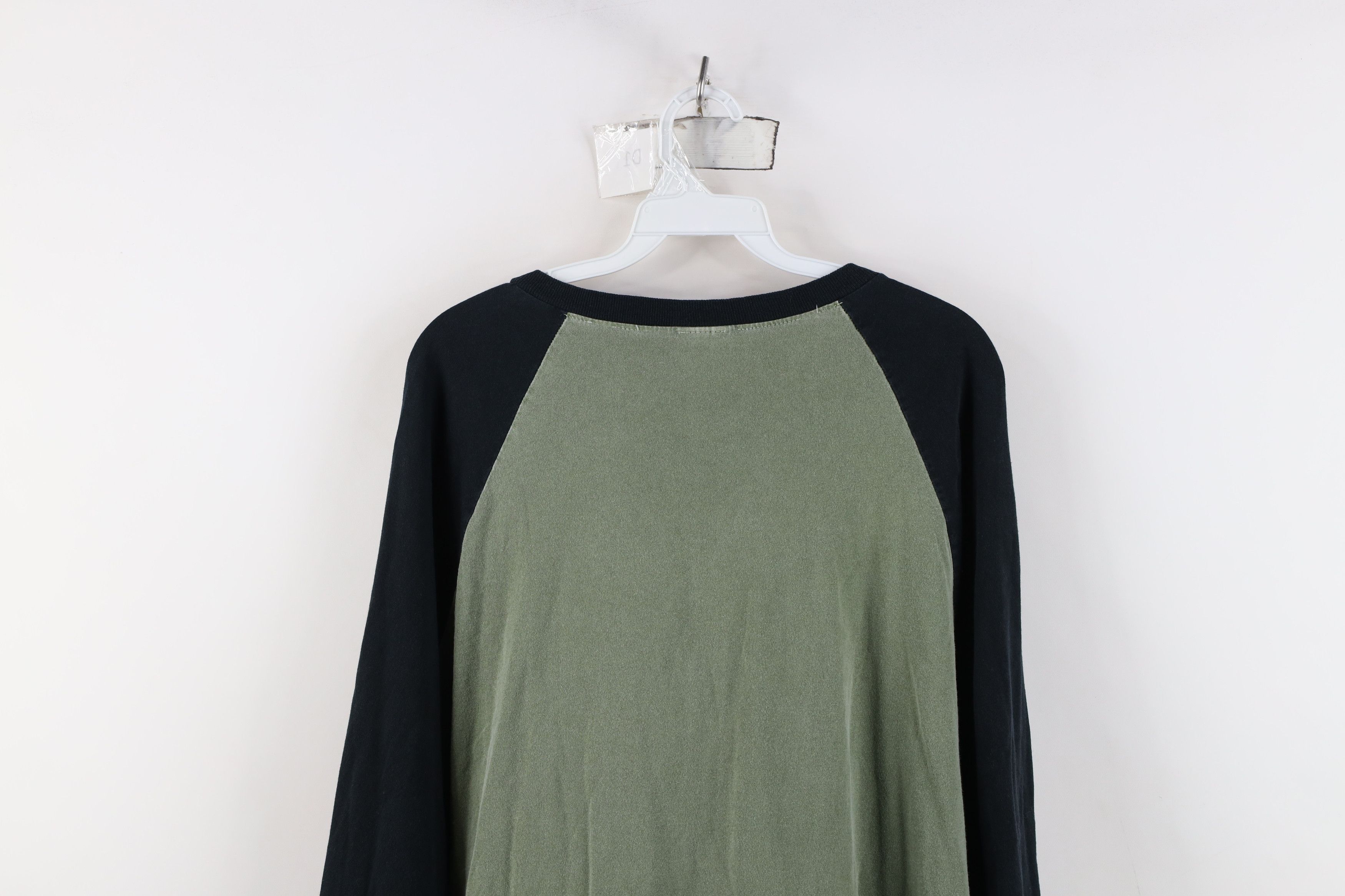Vintage Vintage 90s Y2K Streetwear 3/4 Sleeve Raglan T-Shirt Green Size US XXL / EU 58 / 5 - 11 Thumbnail