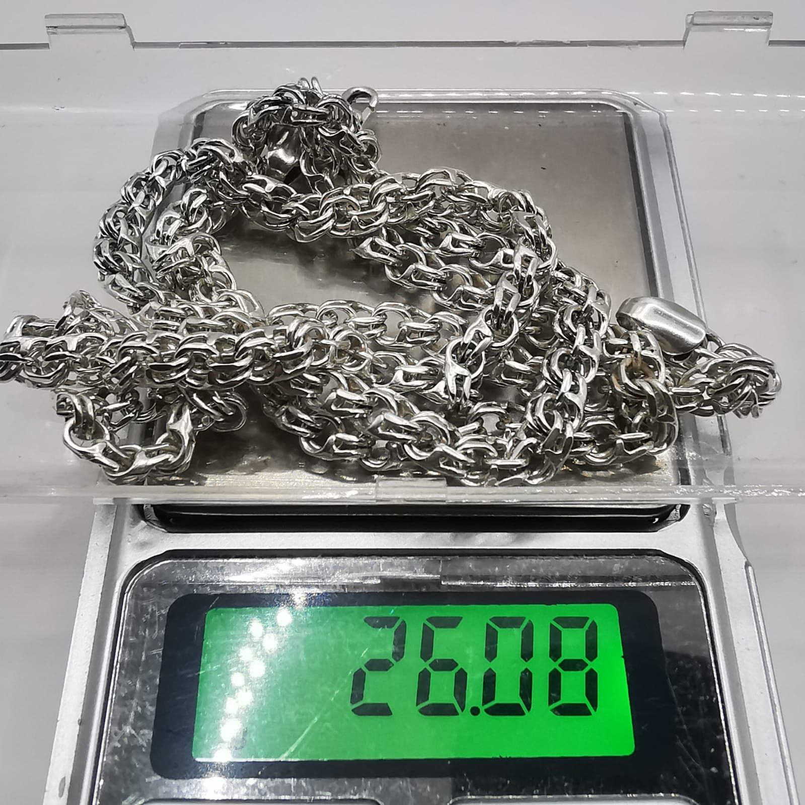 Sterling Silver Vintage Chain, 925 Sterling Silver, Signed 26,08g Size ONE SIZE - 8 Thumbnail