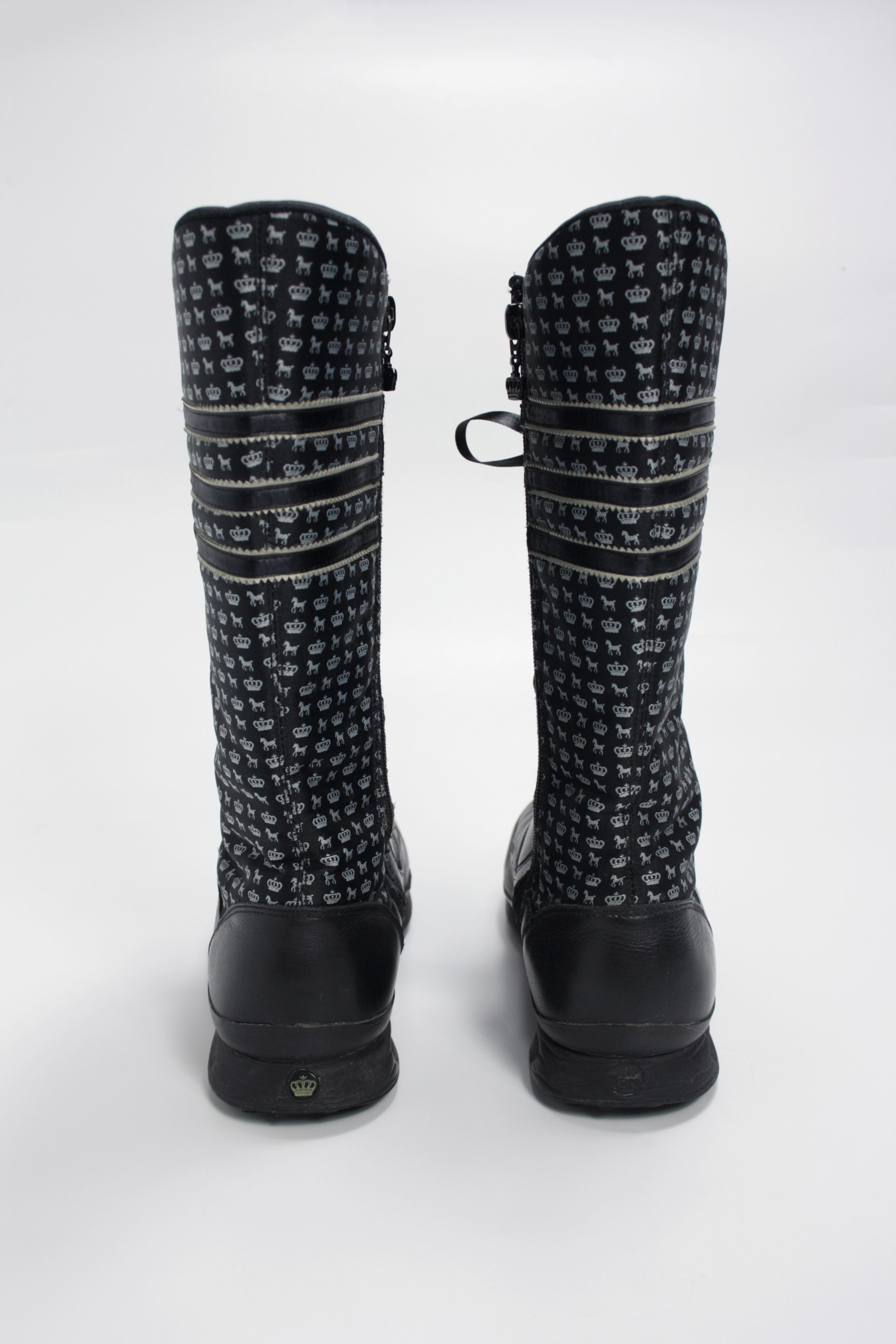 Adidas × Vintage Adidas Missy Elliott Y2K Leather Zip Knee Boots Shoes Size US 7 / IT 37 - 6 Thumbnail