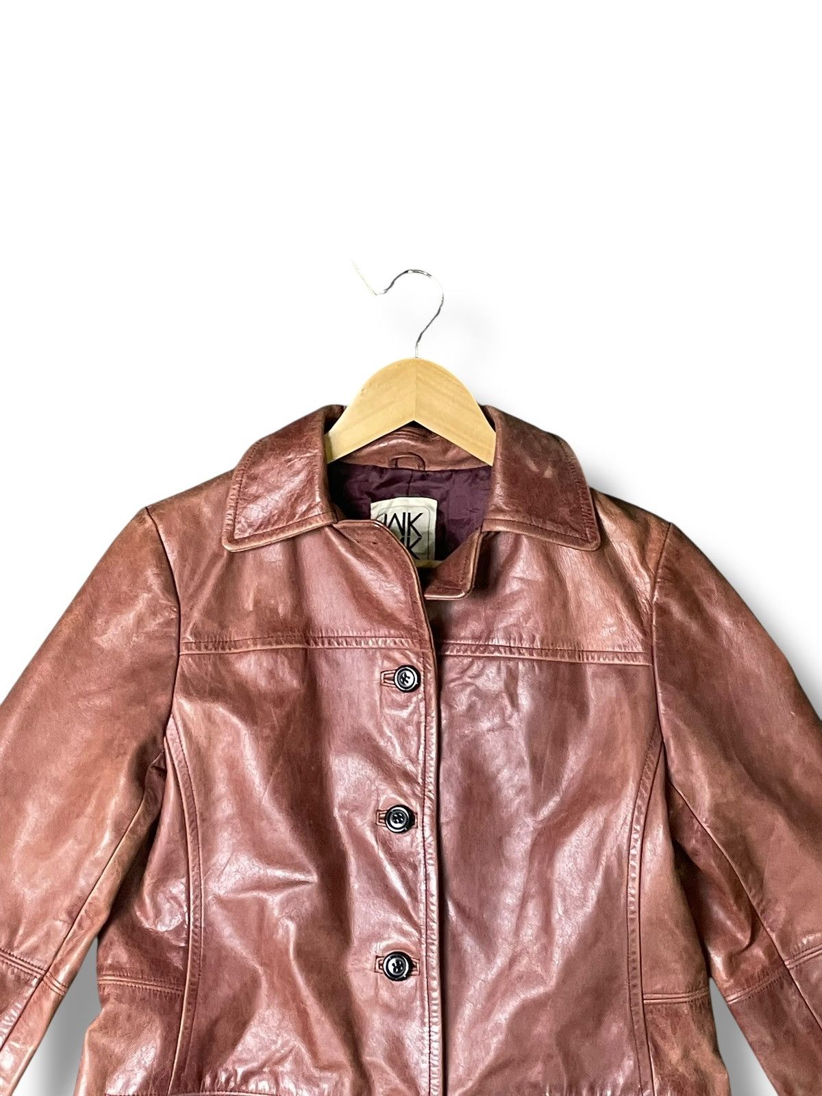 Designer × Michel Klein × Vintage MK Michel Klein Long Leather Jacket (52) Size US XXS / EU 40 - 4 Thumbnail