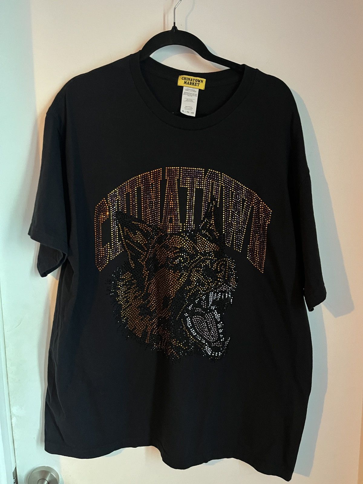 Market Chinatown Market Rhinestone Beware T-Shirt XL Size US XL / EU 56 / 4 - 1 Thumbnail