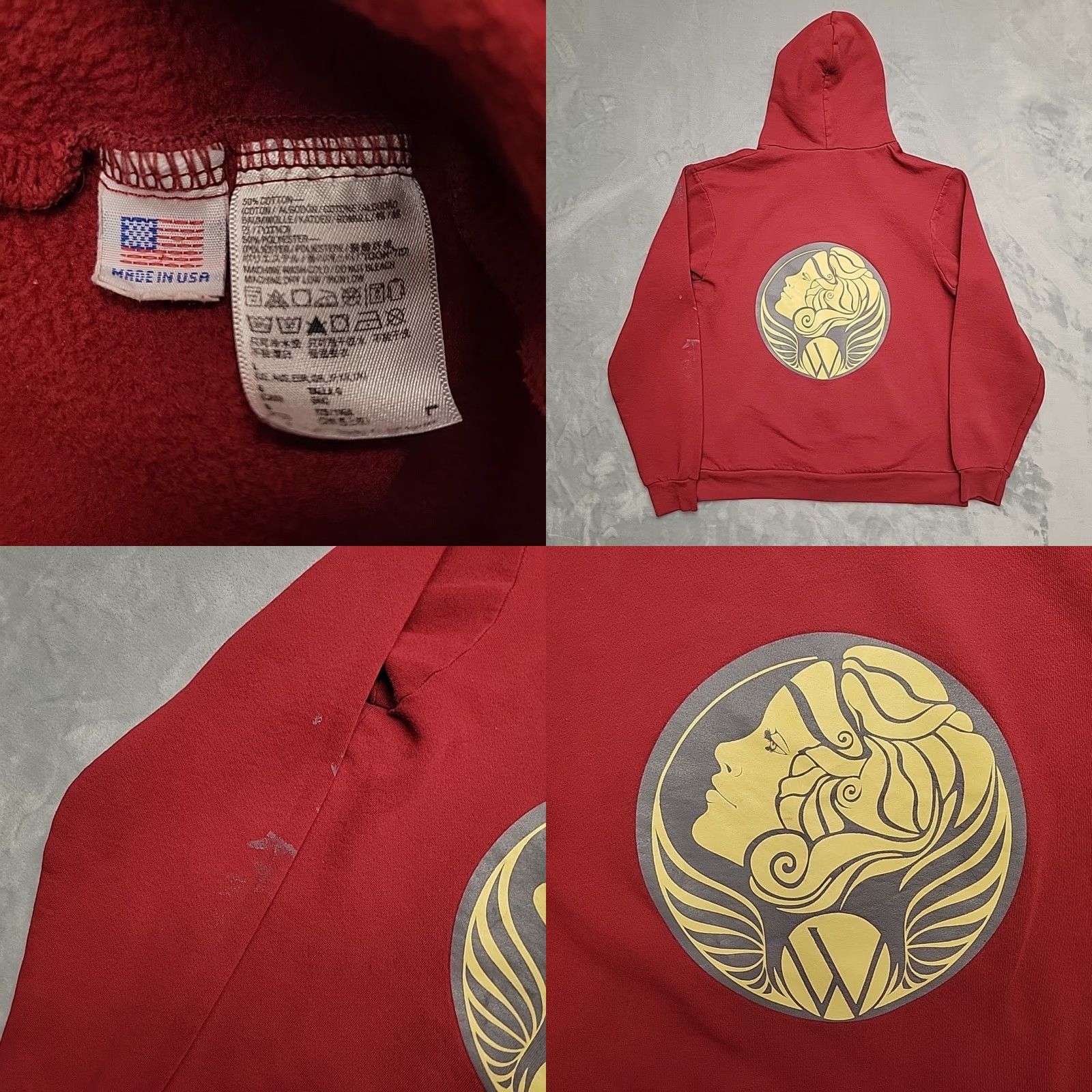 Vintage VINTAGE Wilma Theatre Hoodie Women L Red Full Zip Hooded Sweatshirt Missoula Montana Size L / US 10 / IT 46 - 8 Thumbnail