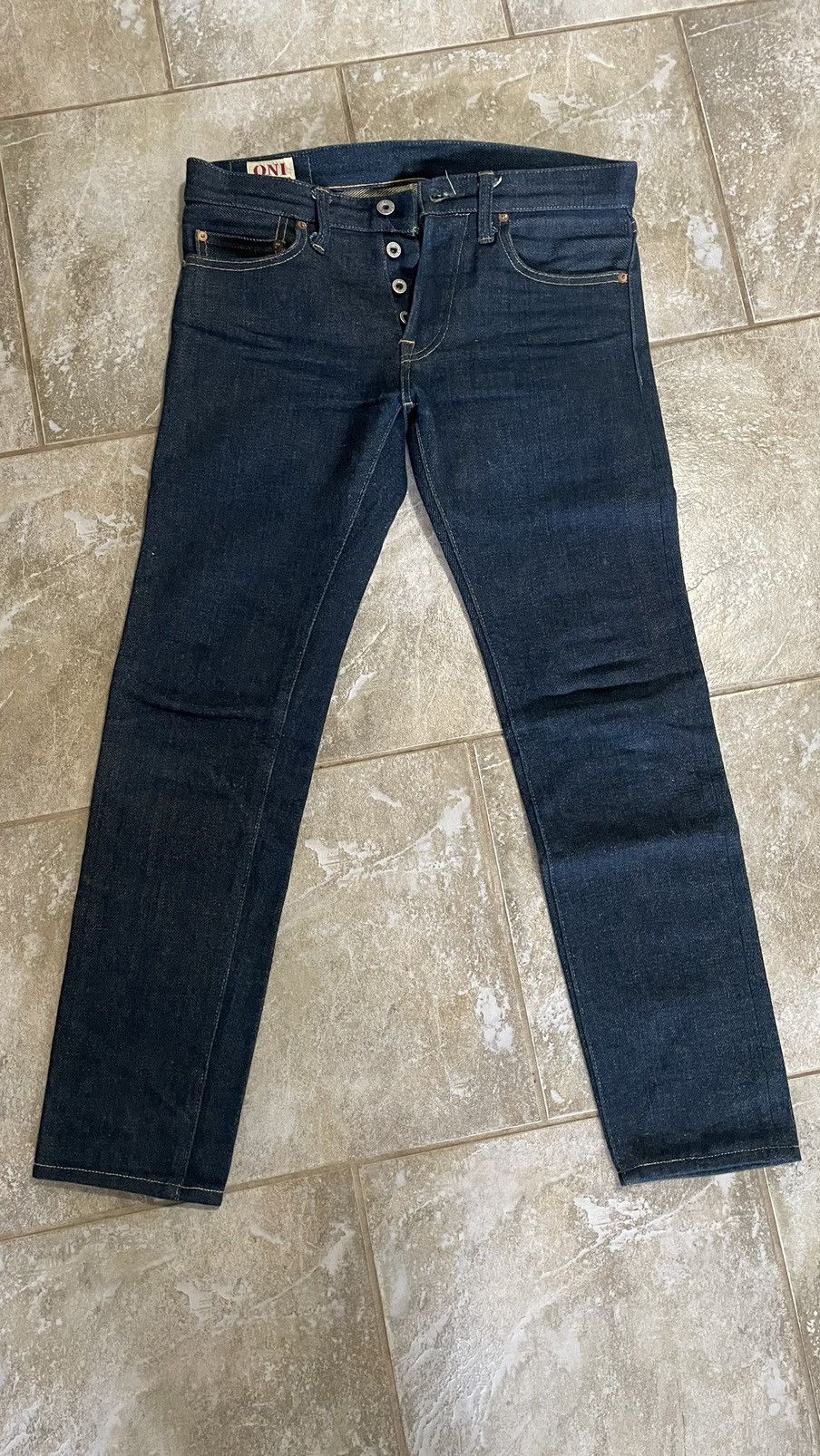 image of Oni 666Zr Slim/tight Tapered 20Oz Secret Denim in Indigo, Men's (Size 28)