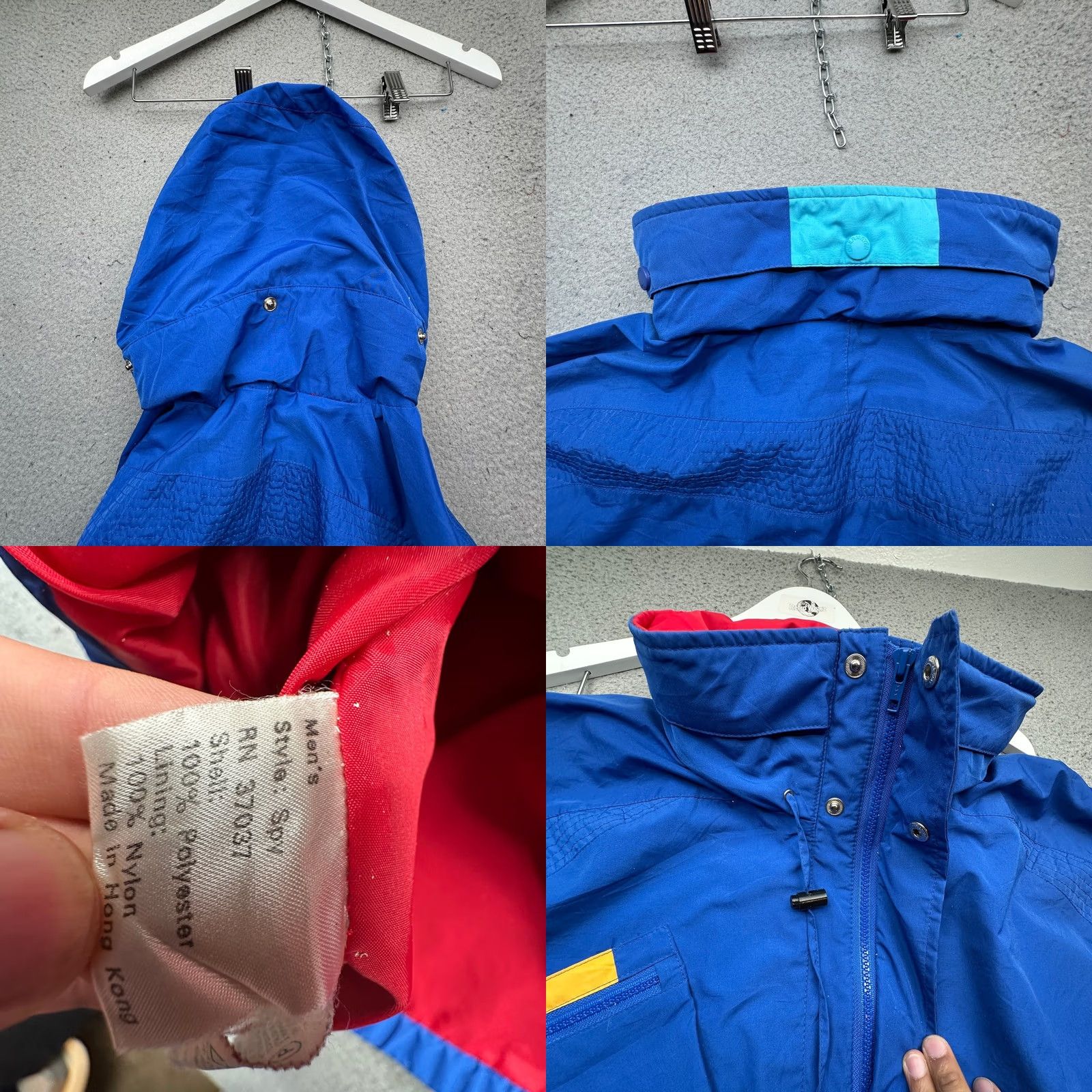 Obermeyer VINTAGE Obermeyer 1/2 Zip Anorak Windbreaker Jacket Men XL Blue Hooded Hong Kong Size US XL / EU 56 / 4 - 8 Thumbnail