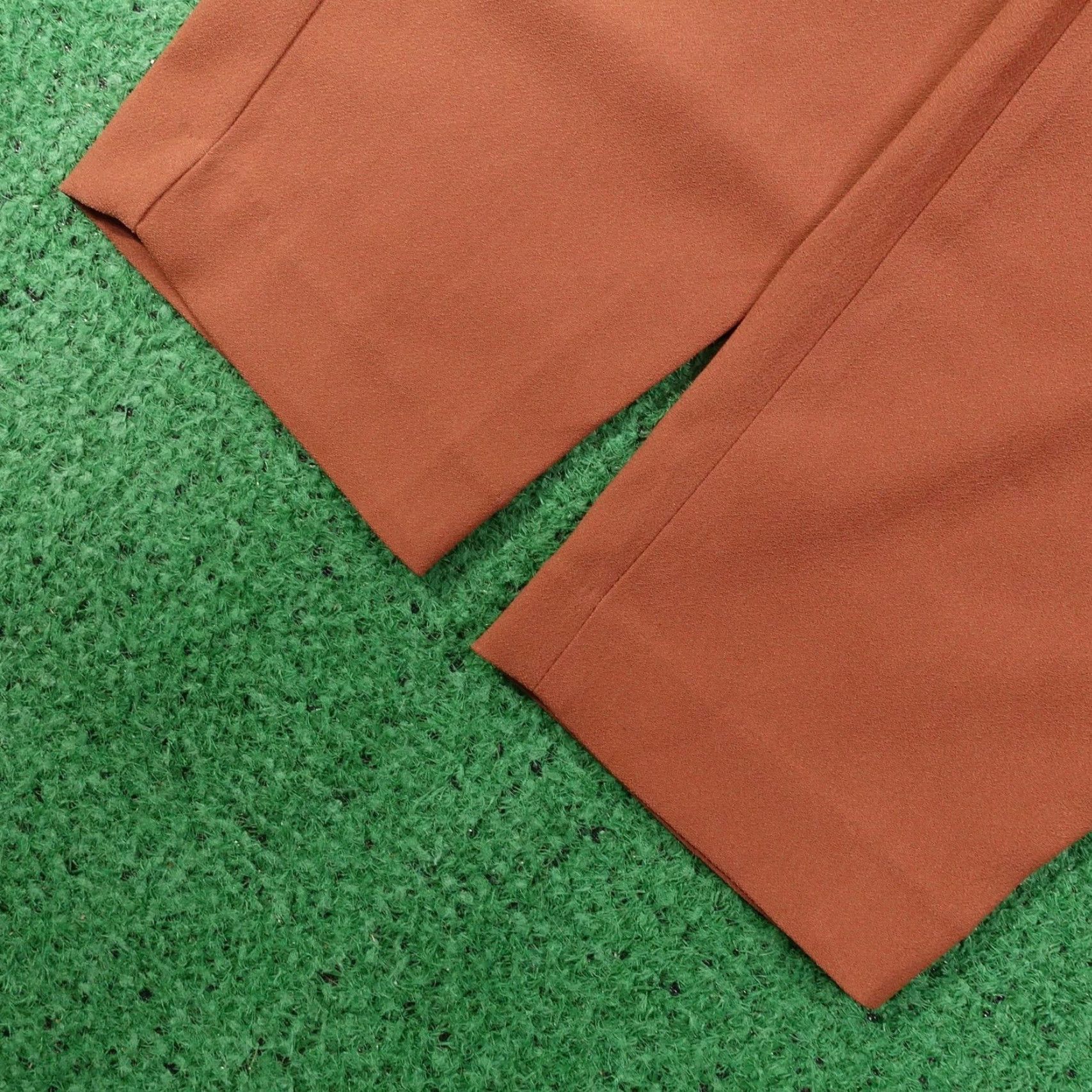 Express VINTAGE Express Stylist Ankle Super High Rise Pants Womens 4 Brown Crepe Pleated Pockets 28x26.5 Women Size 27" / US 4 / IT 40 - 3 Thumbnail