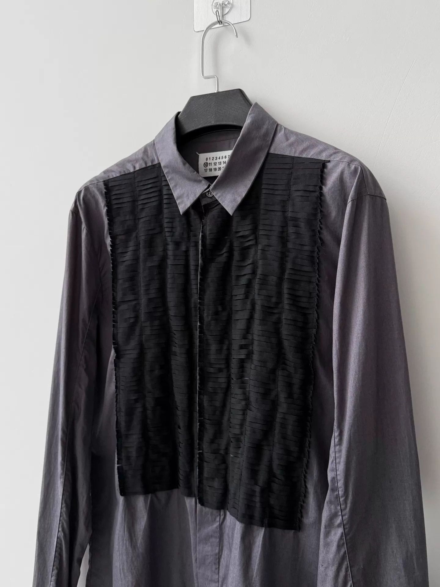 Other MMM F/W11 Dark Purple Cut Pleated Shirt 46 Distressed Size US S / EU 44-46 / 1 - 4 Thumbnail