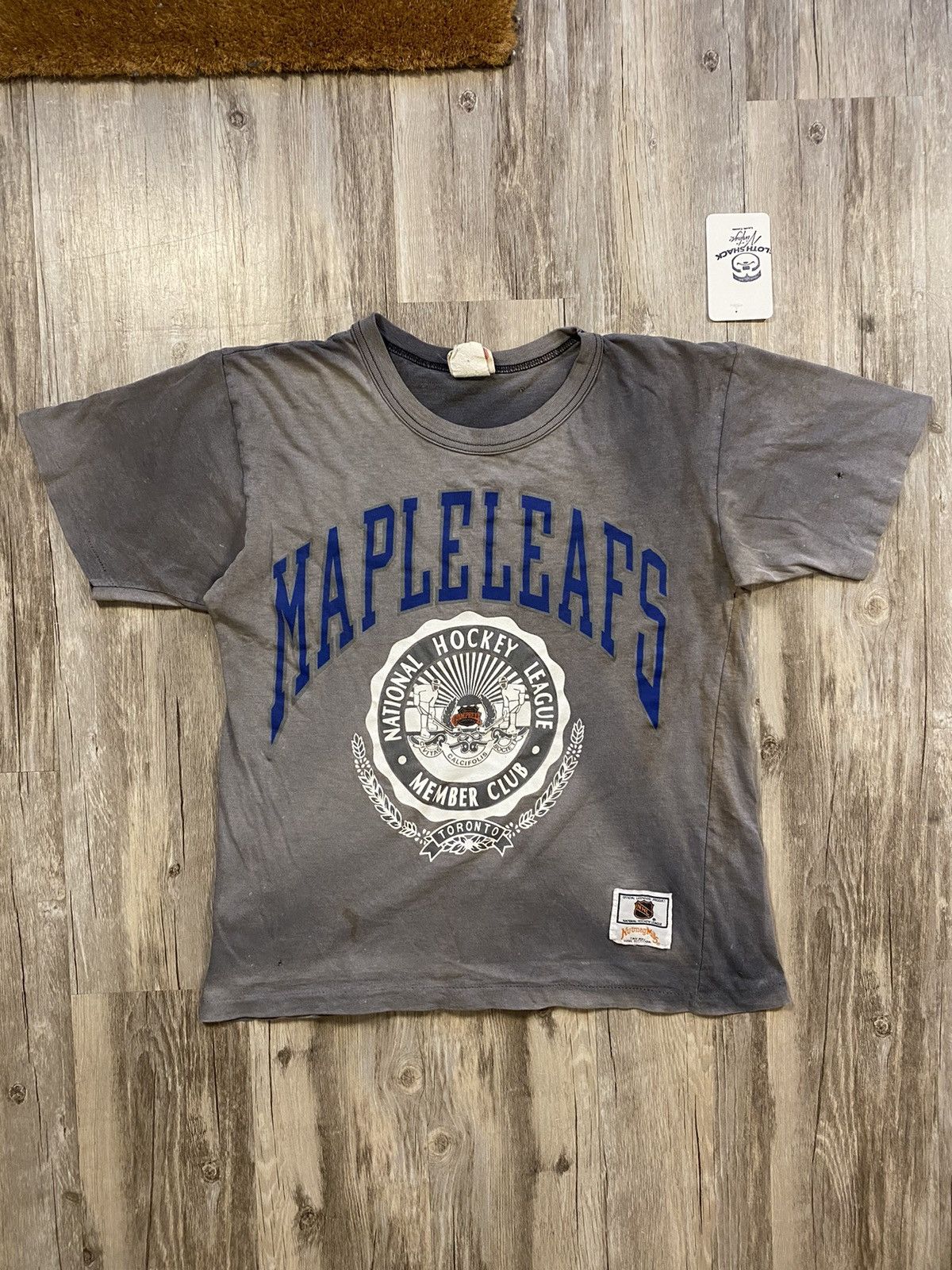 NHL × Vintage Vintage 90s Toronto Maple Leafs Fade to Grey Graphic Tshirt Size US S / EU 44-46 / 1 - 1 Thumbnail