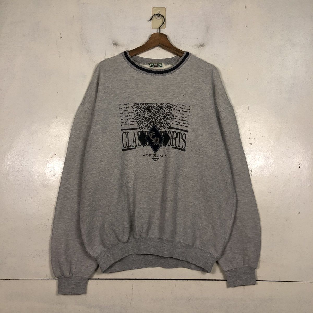 Japanese Brand 📌D's British Vintage Sweatshirt Big Logo Punk Theme Style Size US M / EU 48-50 / 2 - 3 Thumbnail