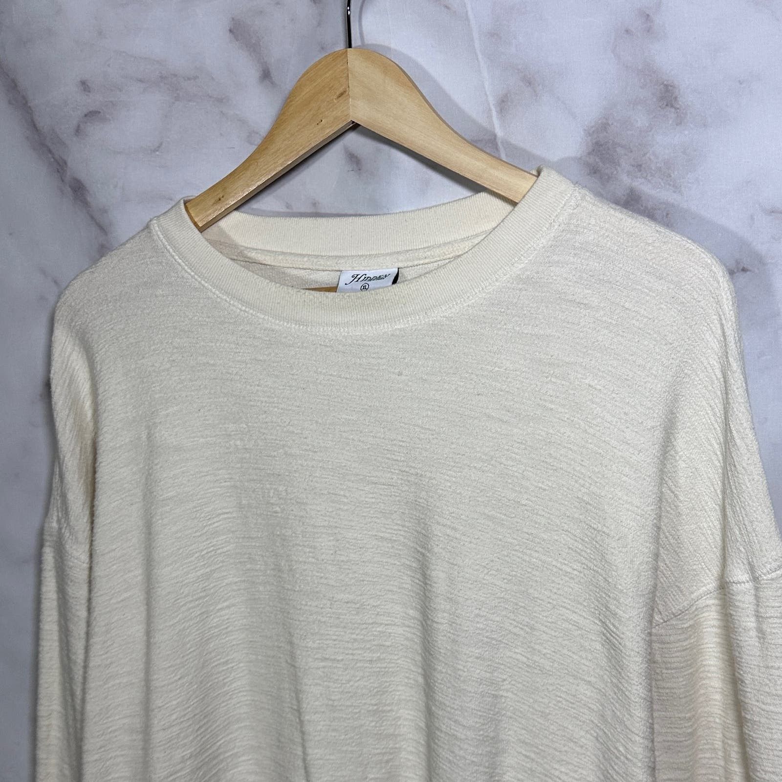HIDDEN Hidden NY Cream Slub Henley Size US XL / EU 56 / 4 - 2 Thumbnail