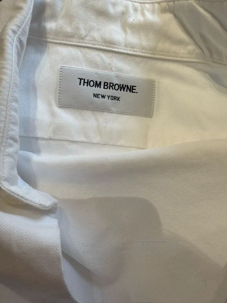 Thom Browne Thom Browne Striped Oxford Double Sleeve Label Classic Lon Size US XS / EU 42 / 0 - 3 Thumbnail
