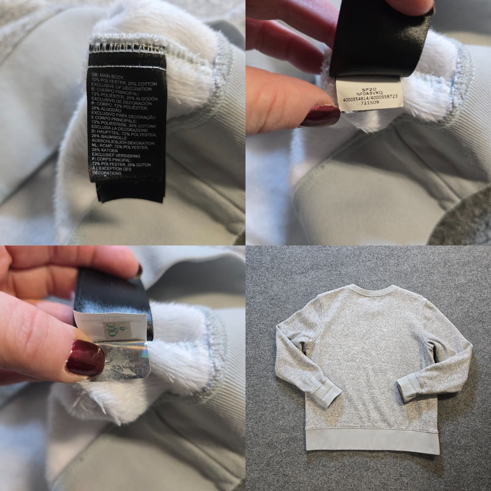 The North Face The North Face Sweater Womens Size Medium Gray Crew Neck Sweatshirt Buttons Casual Size M / US 6-8 / IT 42-44 - 8 Thumbnail