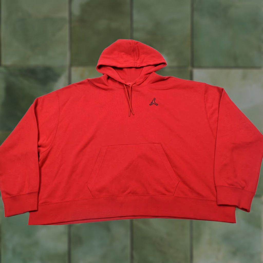 Jordan Brand Jordan Essentials Fleece Hoodie Womens Plus 2X Red Long Sleeve Pullover Gym Hoodie Women Maximize Search Red 2X Nike-like Size XXL / US 16-18 / IT 52-54 - 1 Thumbnail