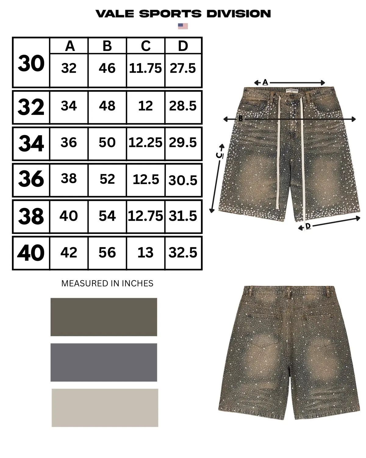 Vale Vale Forever Rainstorm Crystal Jorts Indigo Size 40 Size US 40 / EU 56 - 3 Thumbnail