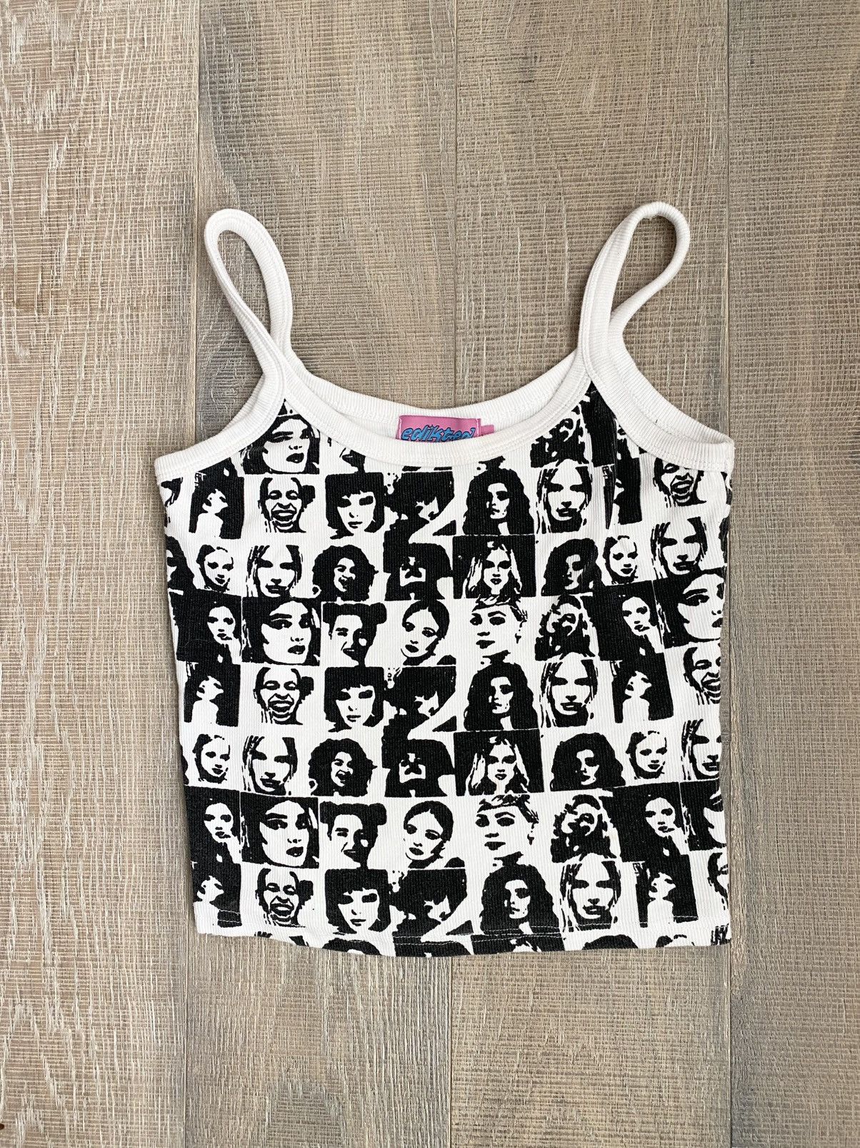 Other Edikted black and face cropped tank top Size S / US 4 / IT 40 - 1 Thumbnail