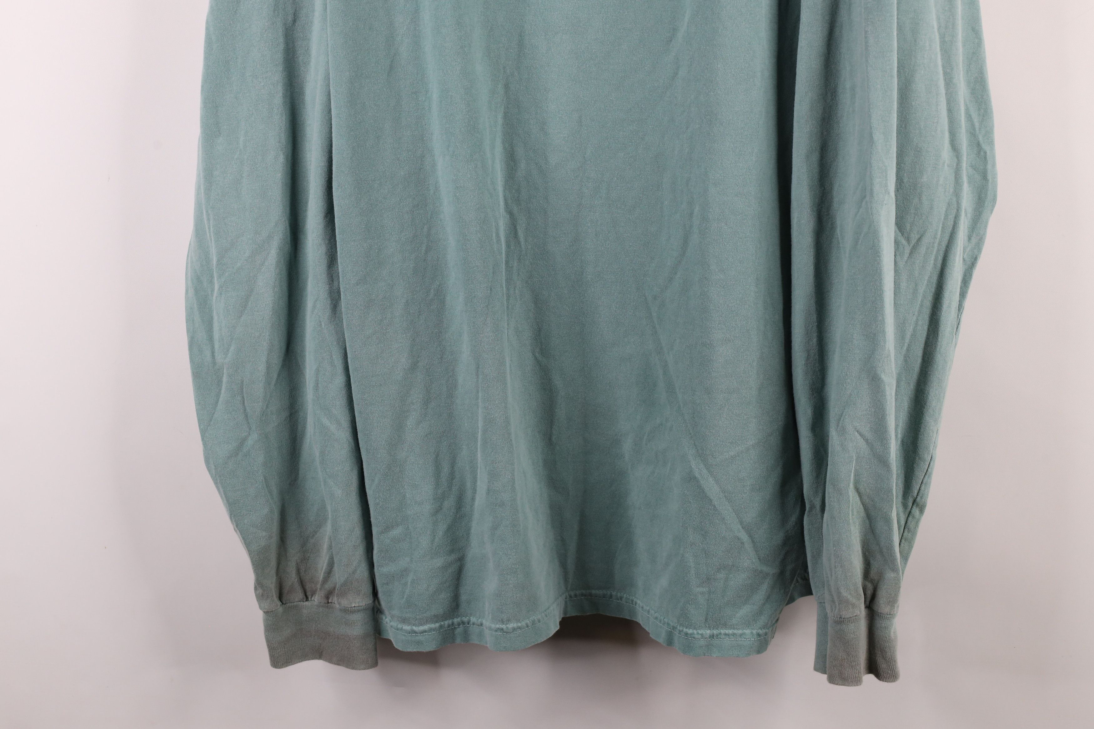 Vintage Vintage Stonewash Racing Long Sleeve T-Shirt Green Cotton Size US XXL / EU 58 / 5 - 3 Thumbnail