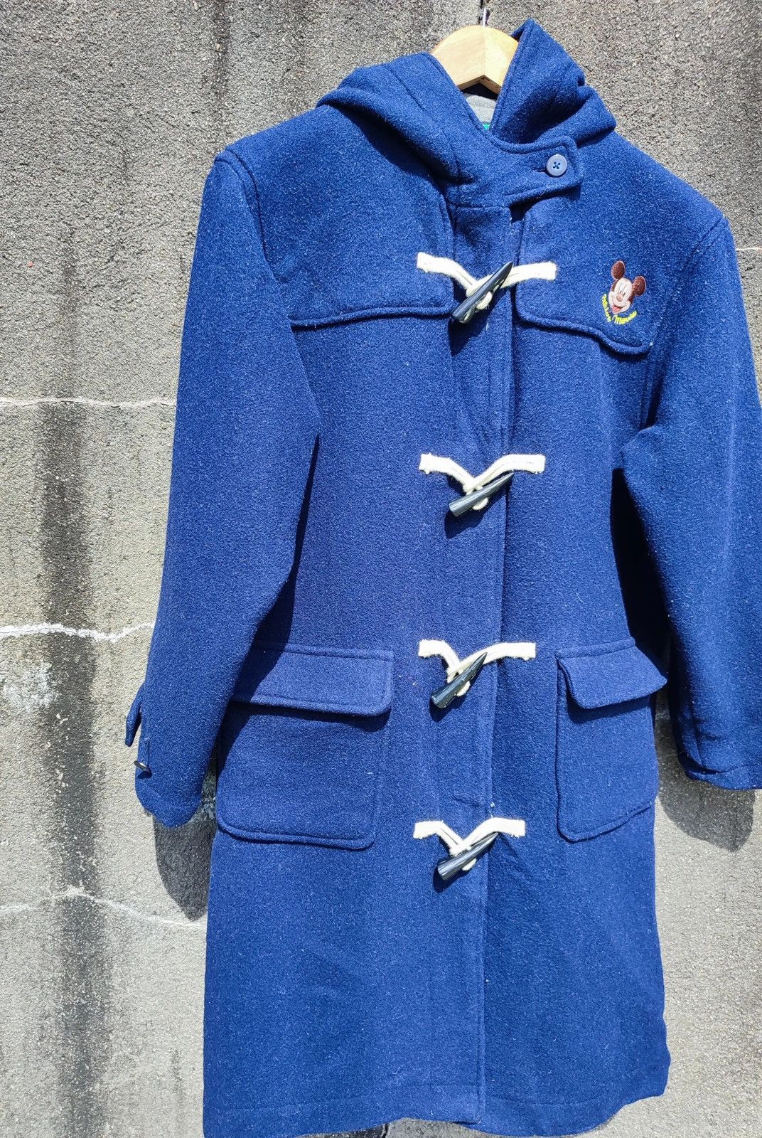 Disney × Mickey Mouse × Vintage Vintage Mickey Unlimited Disney Duffle Coat Blue Wool-Blend Size US S / EU 44-46 / 1 - 3 Thumbnail