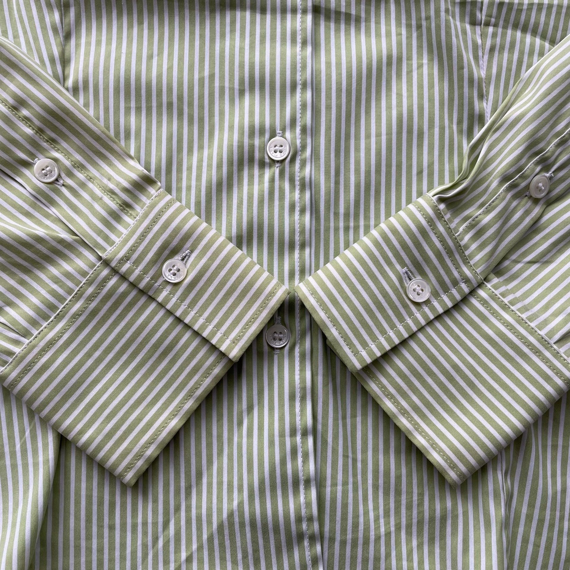 Loro Piana Loro Piana Striped LS Shirt Women's White & Green 44 99 New Size M / US 6-8 / IT 42-44 - 4 Thumbnail