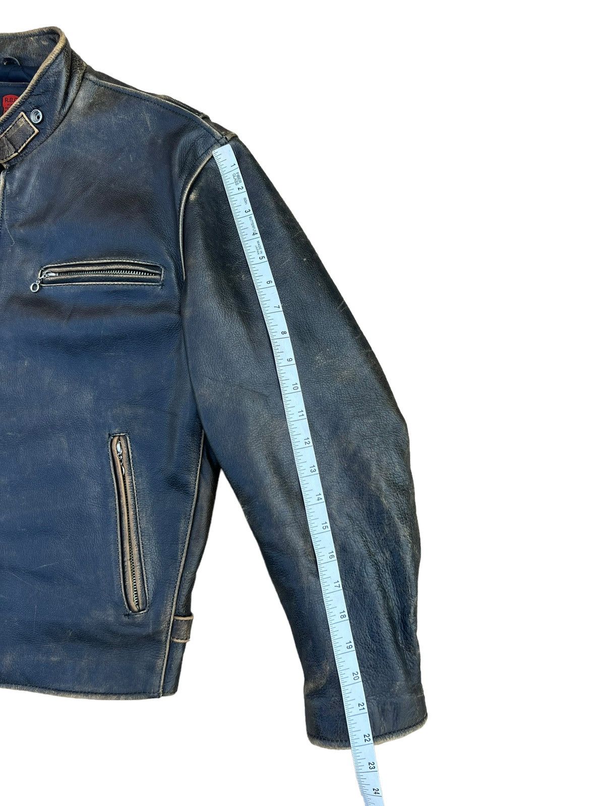 Leather Vintage R.B.C Legend Distressed Patina Leather Racer Jacket Size US S / EU 44-46 / 1 - 4 Thumbnail