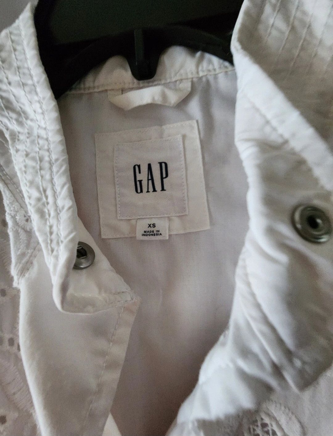 Gap Gap Eyelet Utility Optic White Blazer Jacket XS Extra Small Size XS / US 0-2 / IT 36-38 - 3 Thumbnail