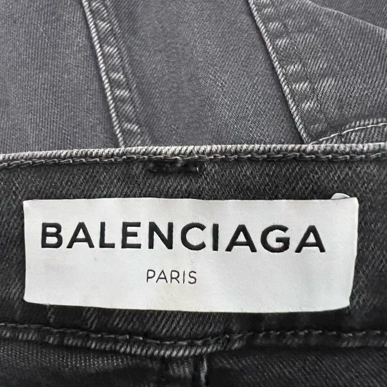 Balenciaga Balenciaga Black Grey Denim Pants Size US 38 / EU 54 - 3 Thumbnail