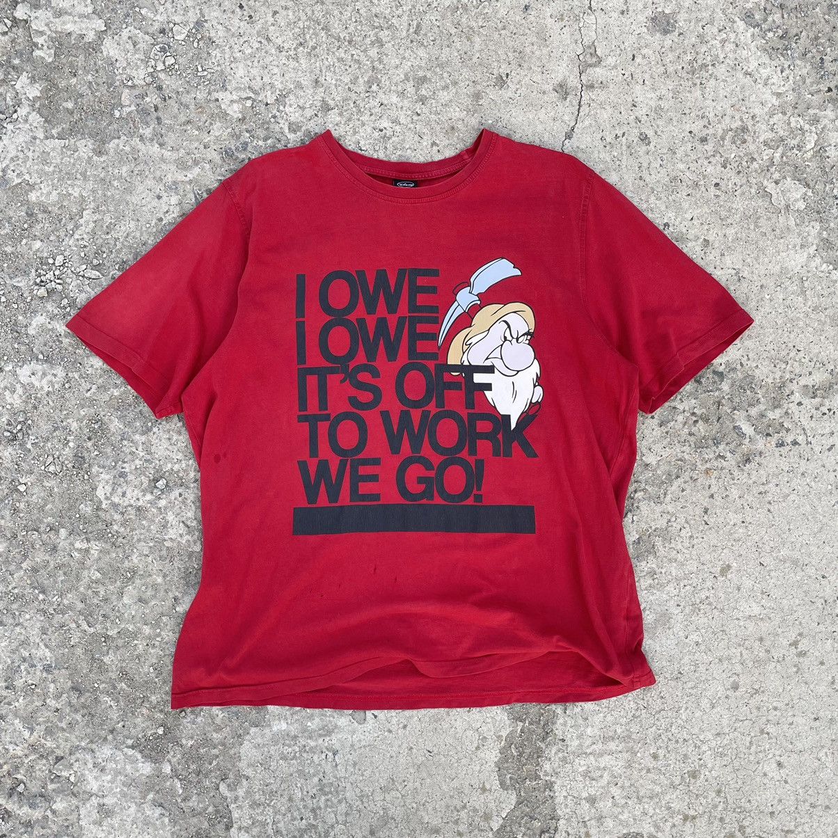Disney × Vintage Vintage T-shirts Disney Owe Logo Humor Cartoon Y2K 90s USA Size US XL / EU 56 / 4 - 1 Thumbnail