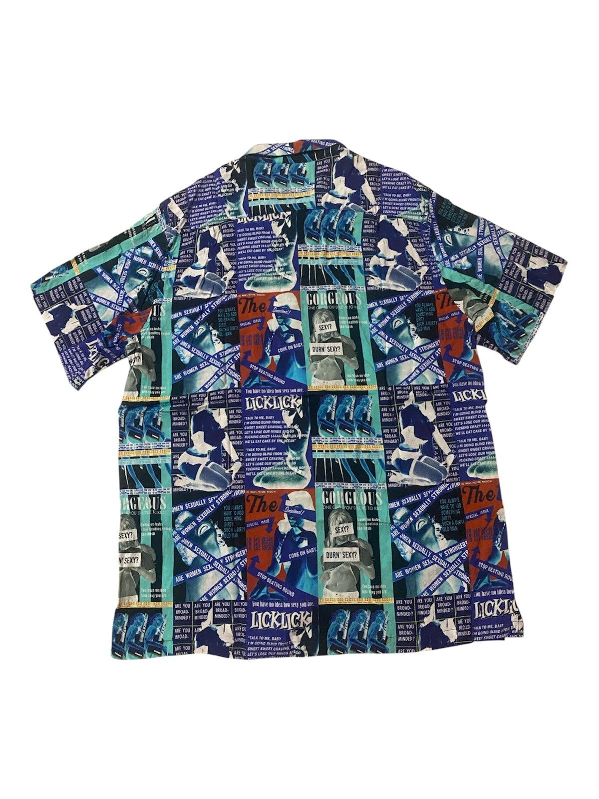 MOUSSY Azul By Moussy Full Print Pinup Sexy Girl Aloha Style Shirt Size US M / EU 48-50 / 2 - 2 Thumbnail